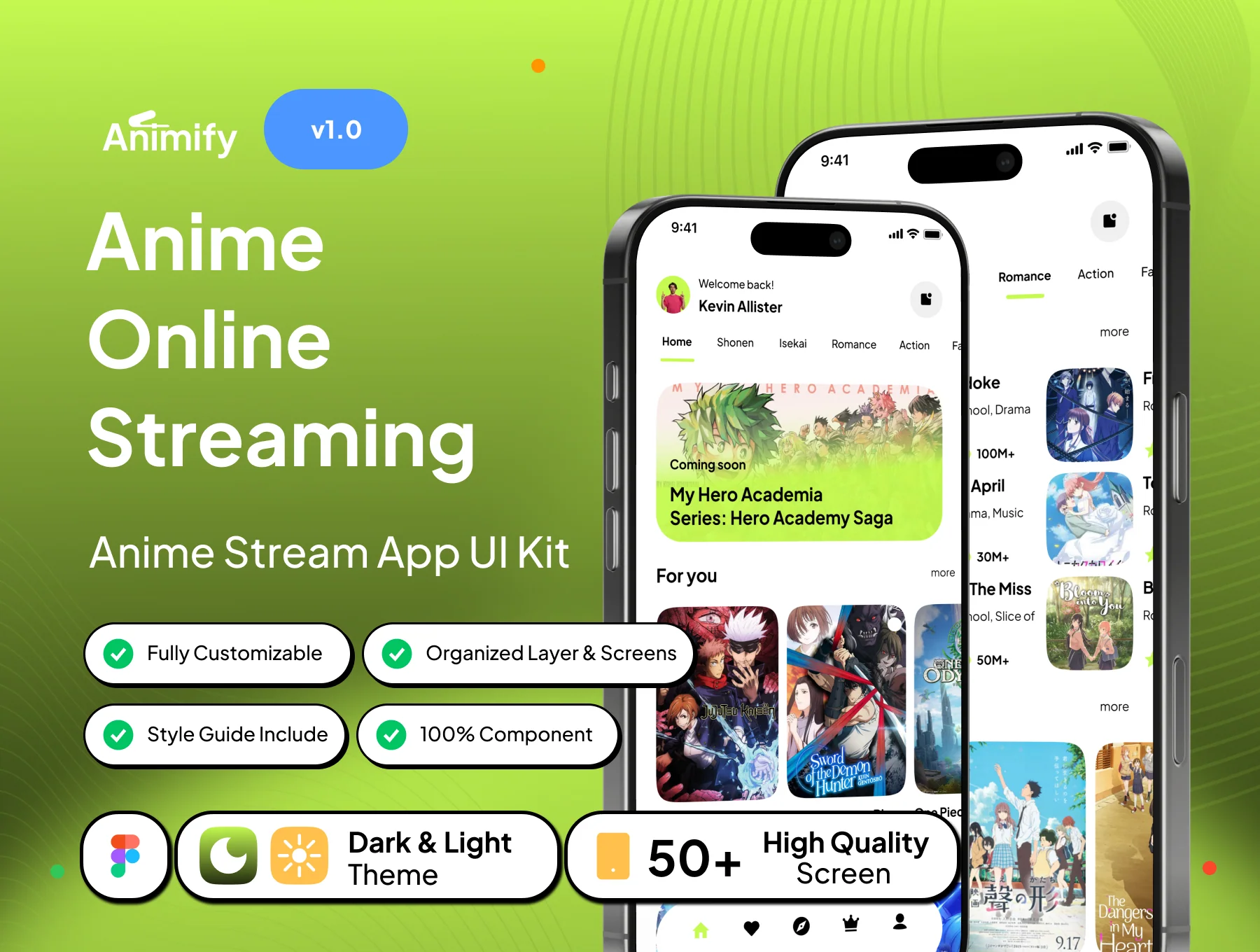 Animify - Anime Online Streaming App UI Kit