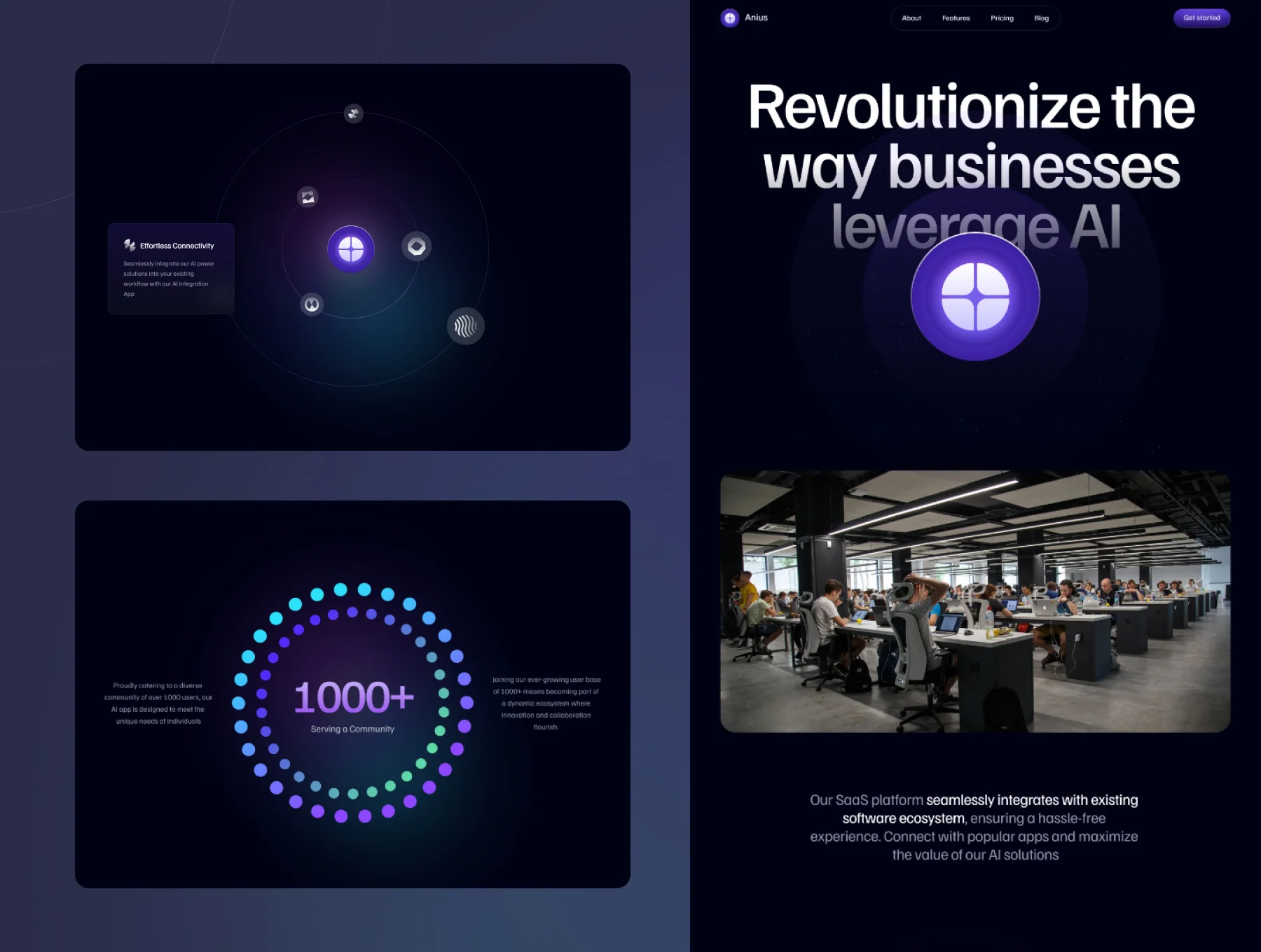 Anius - SaaS, Startup, AI Website Template 5