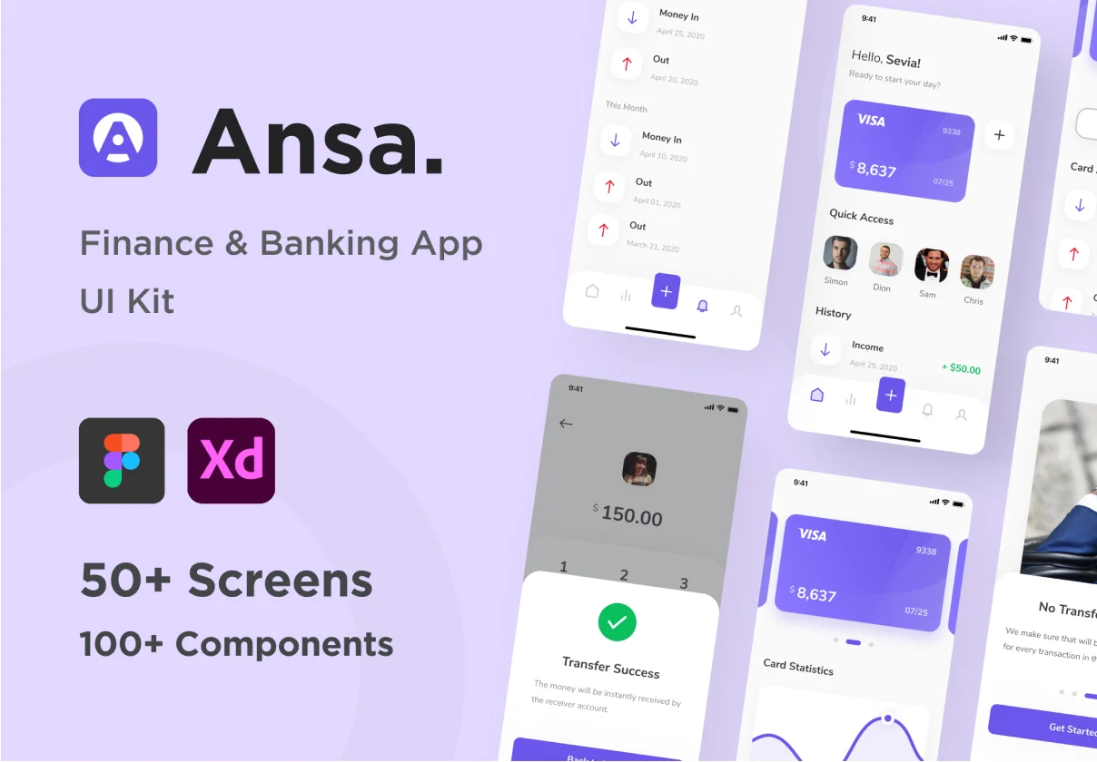 Ansa - Banking App UI Kit