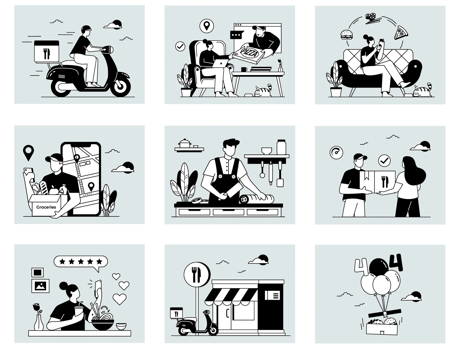 ANTA - Food Delivery Illustration Pack 6