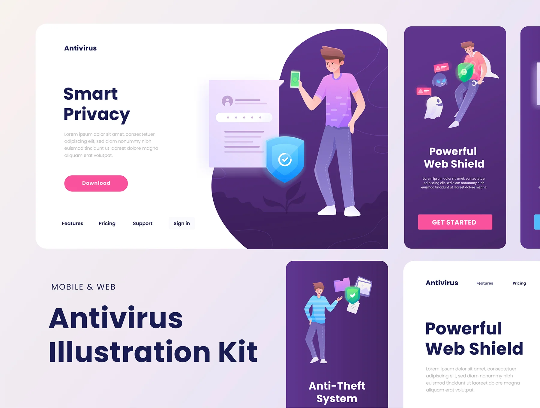 Antivirus Illustration Kit 9