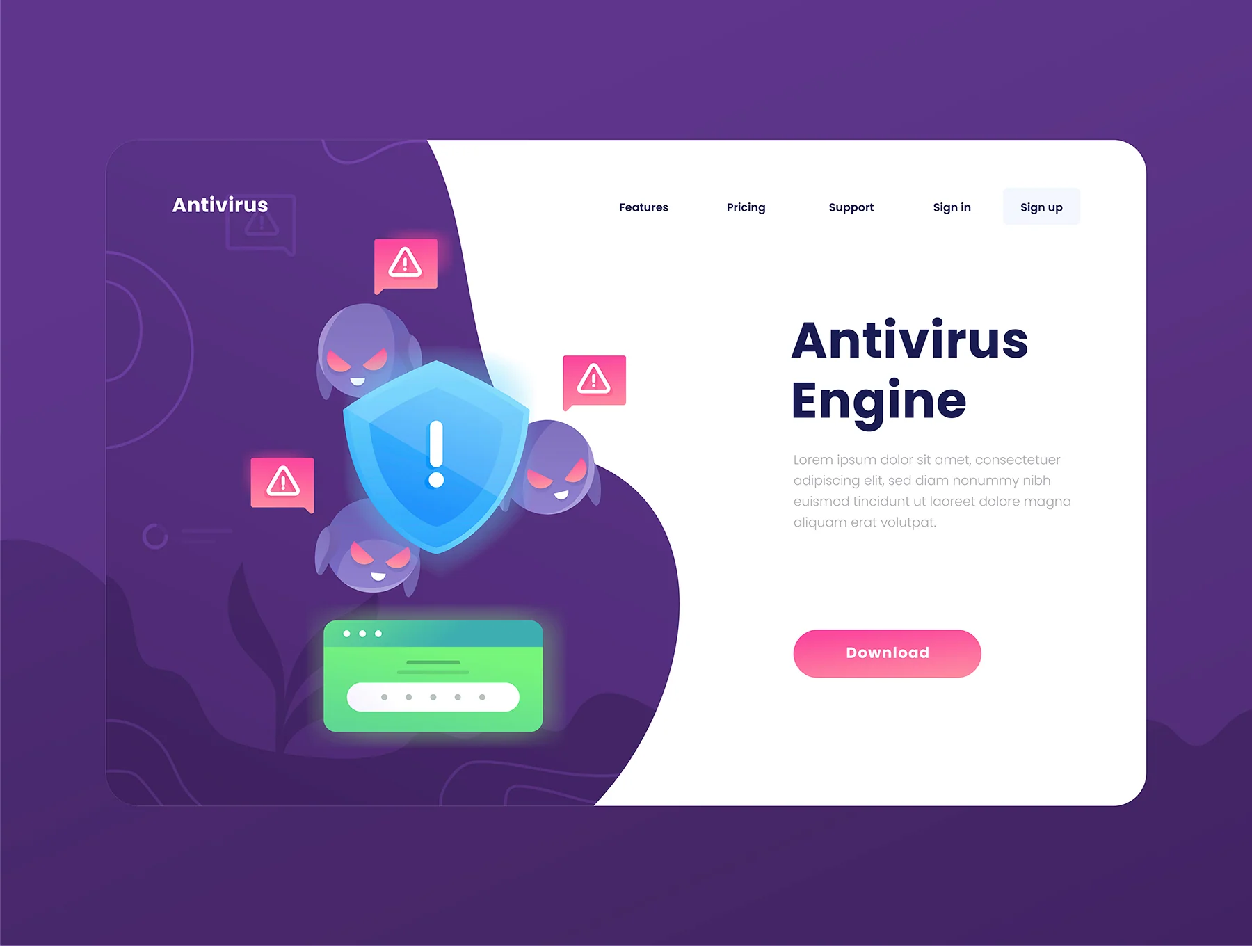 Antivirus Illustration Kit 3