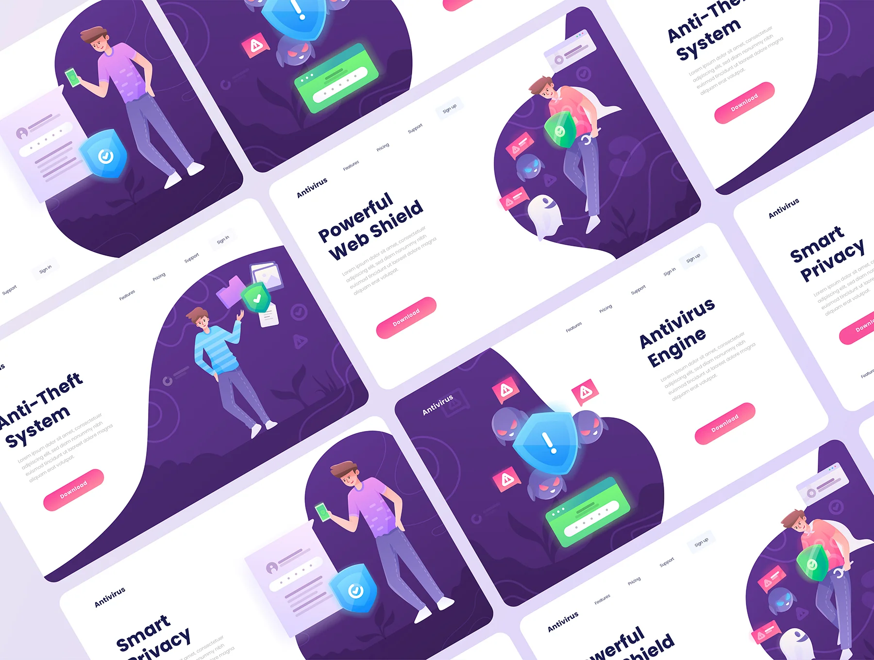 Antivirus Illustration Kit 6