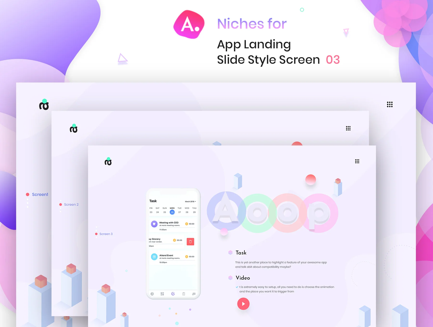 Aoop - SaaS & App Landing HTML Template 5