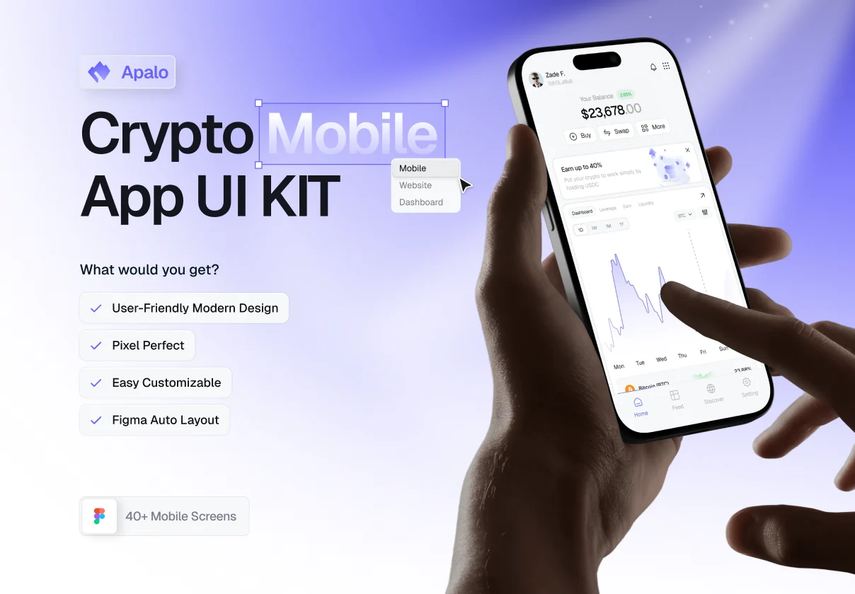 Apalo – Crypto Mobile App UI Kit
