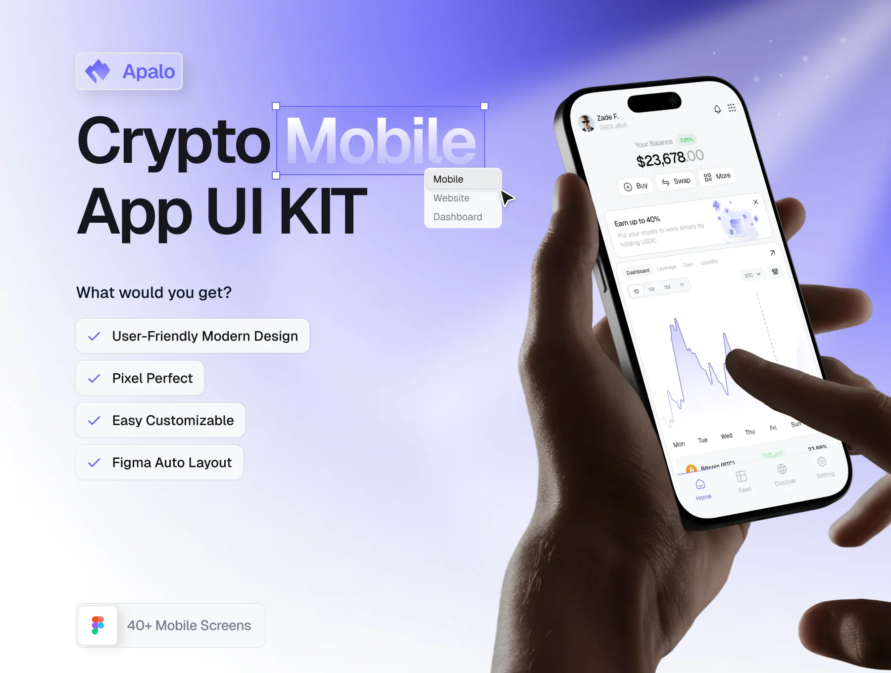 Apalo – Crypto Mobile App UI Kit