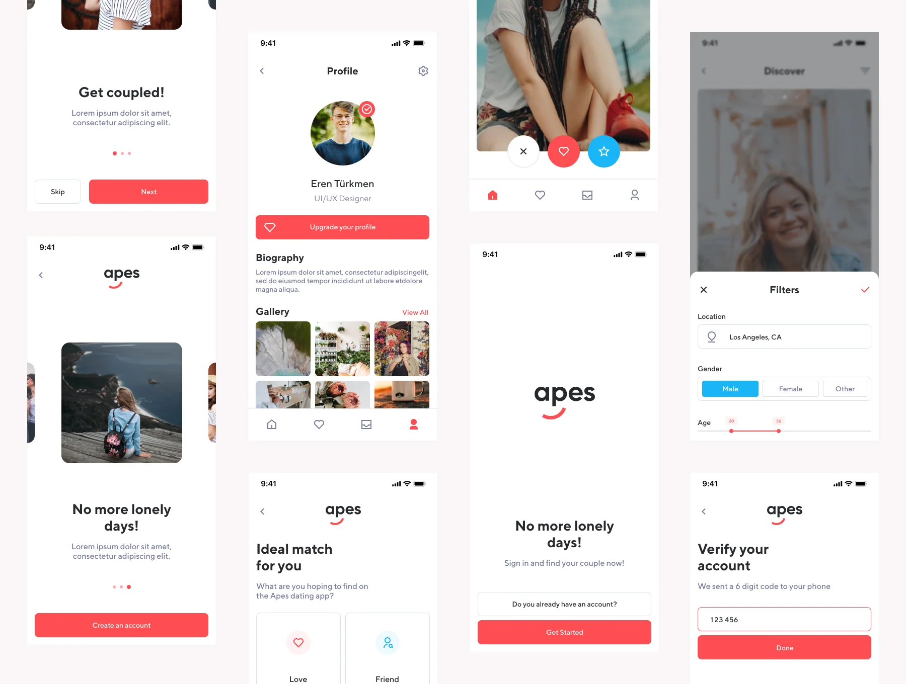 Apes Dating App UI Kit 5