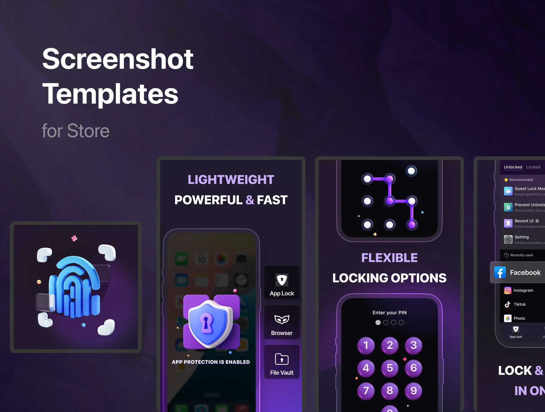 App Lock | Protect your Privacy - Mobile App UI Kit 6
