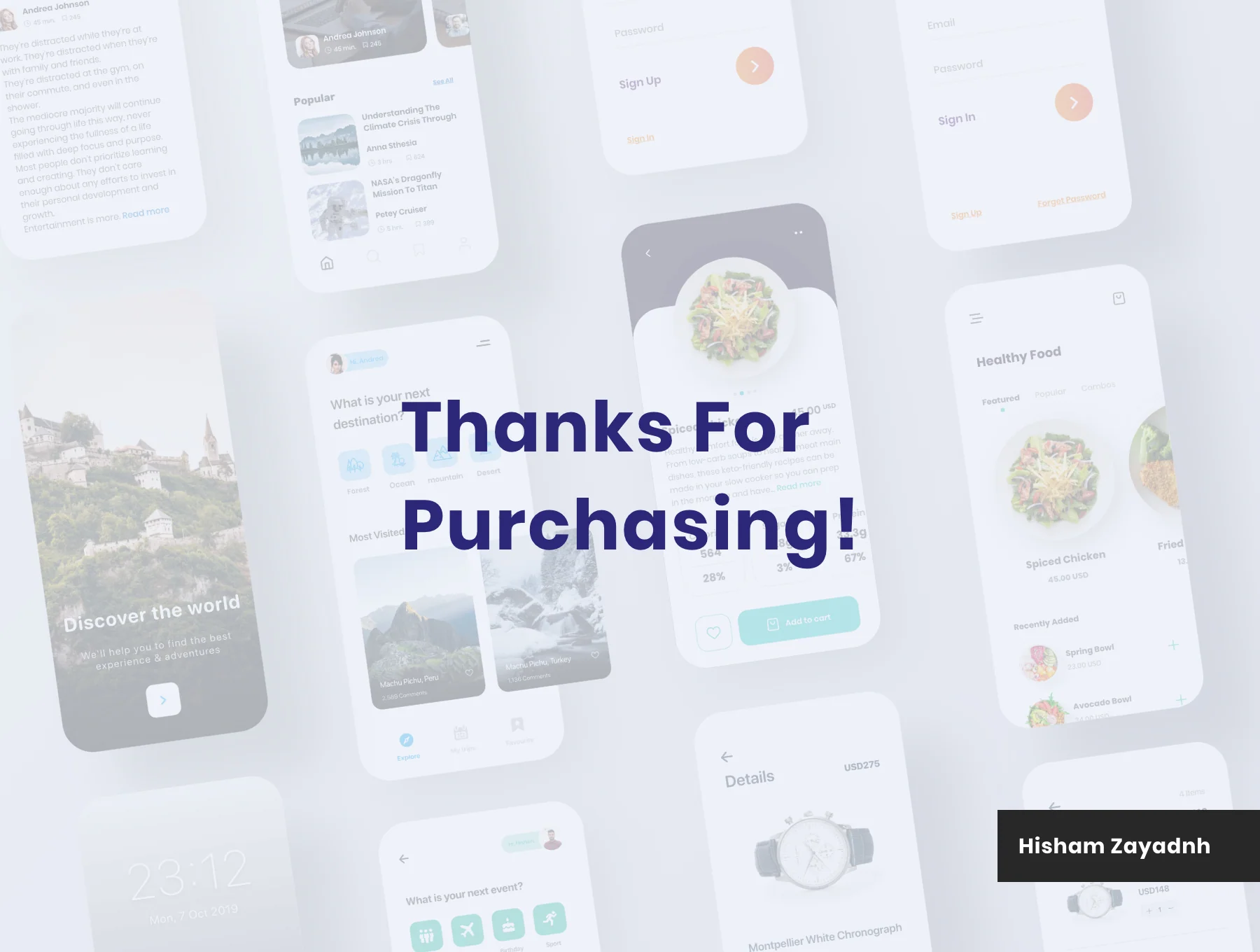 App Screens for Multipurpose 8