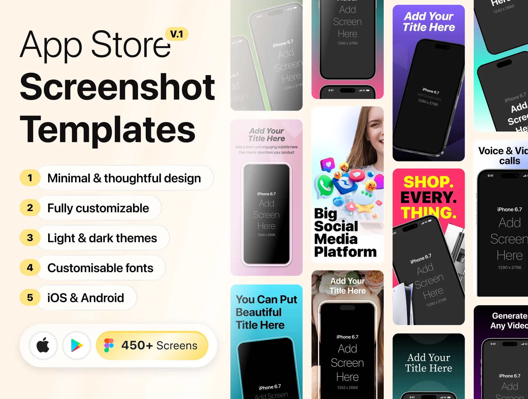 App Store Screenshot Templates & Mockups
