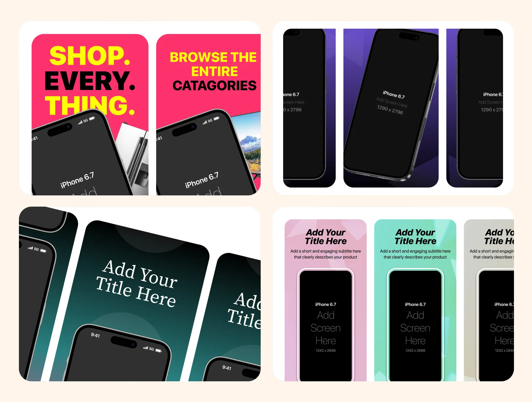 App Store Screenshot Templates & Mockups 5