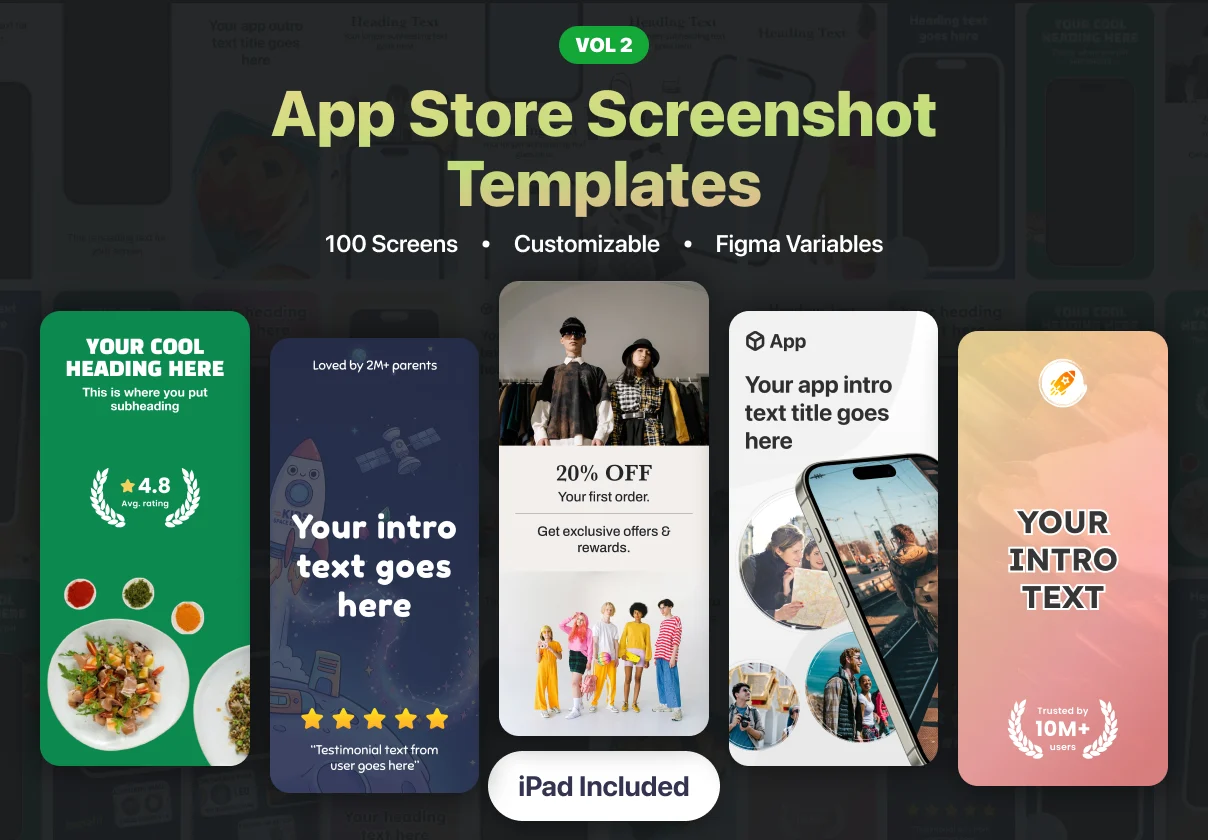 App Store Screenshot Templates Vol 2