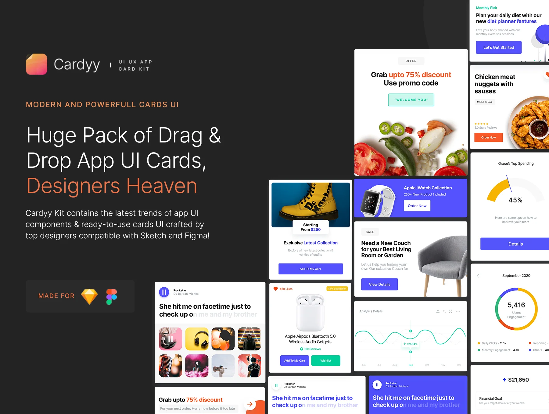 Cardyy - 950+ App UI Cards Kit 7