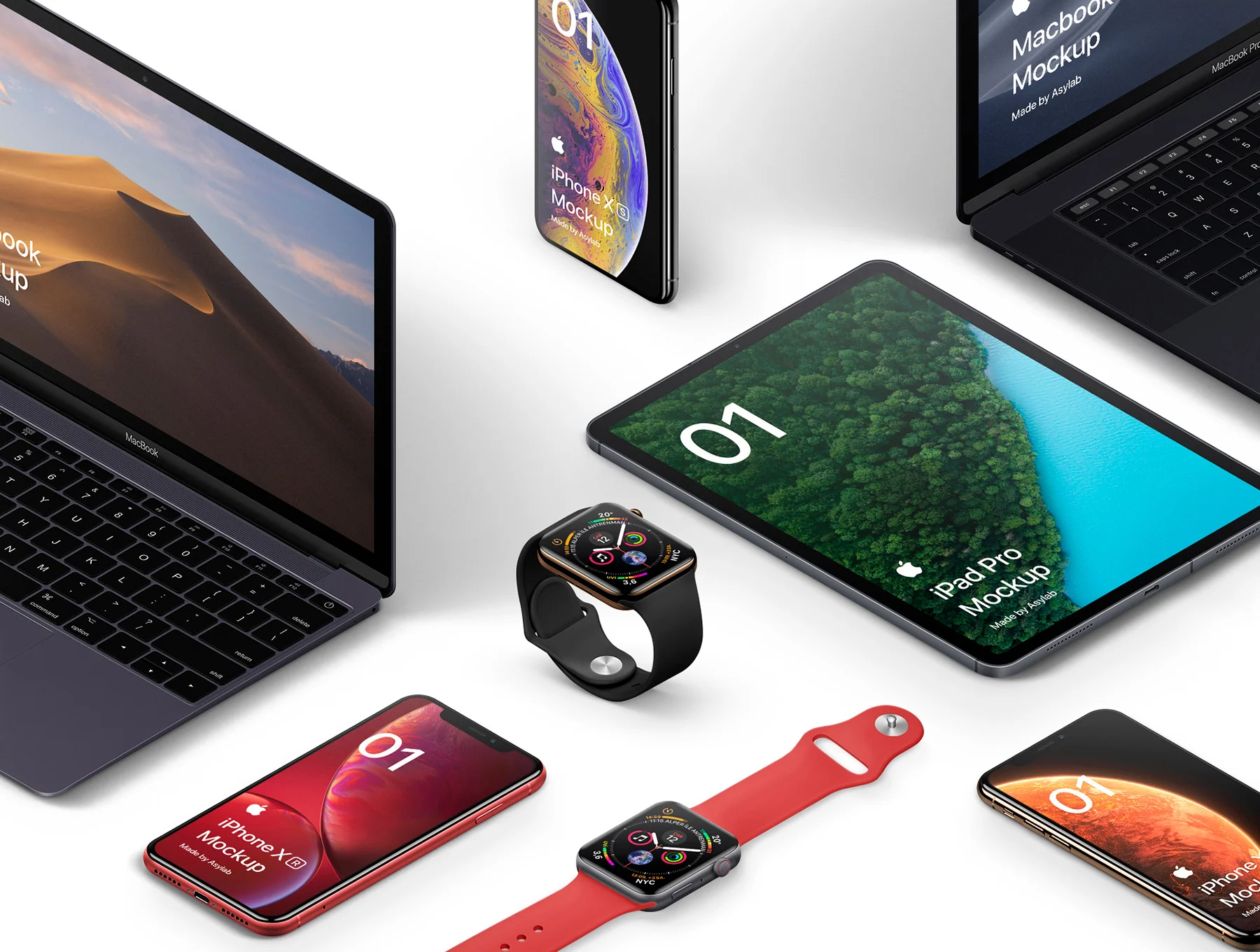 Apple 46 Devices Isometric Mockups 9