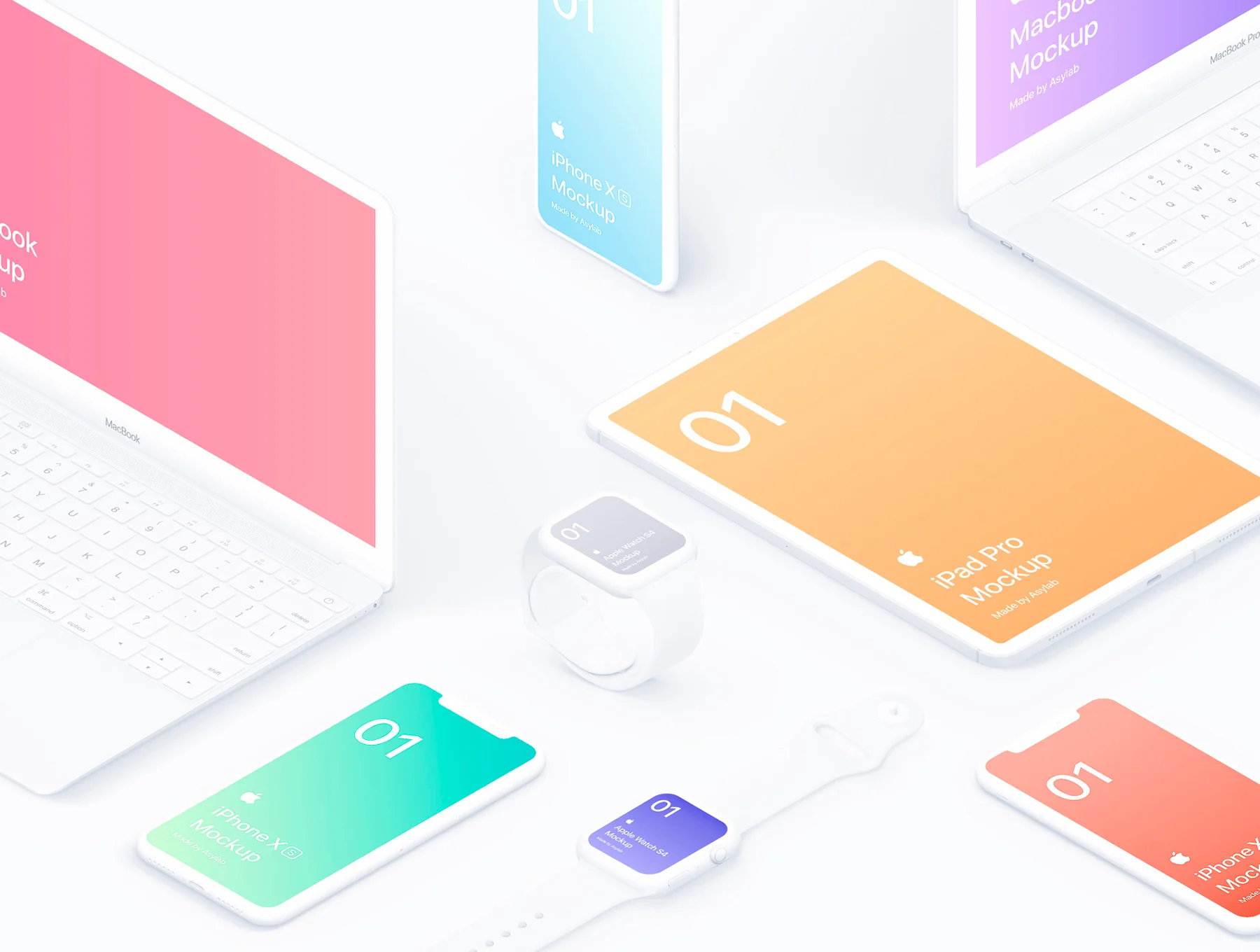 Apple 46 Devices Isometric Mockups 10