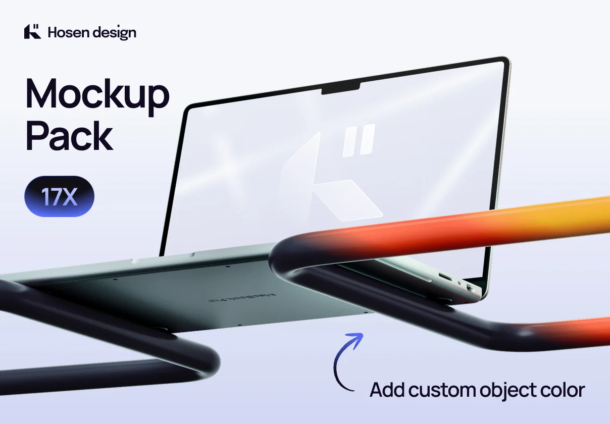 17 Device Mockups — Scene with a metal chair (PSD & FIG)