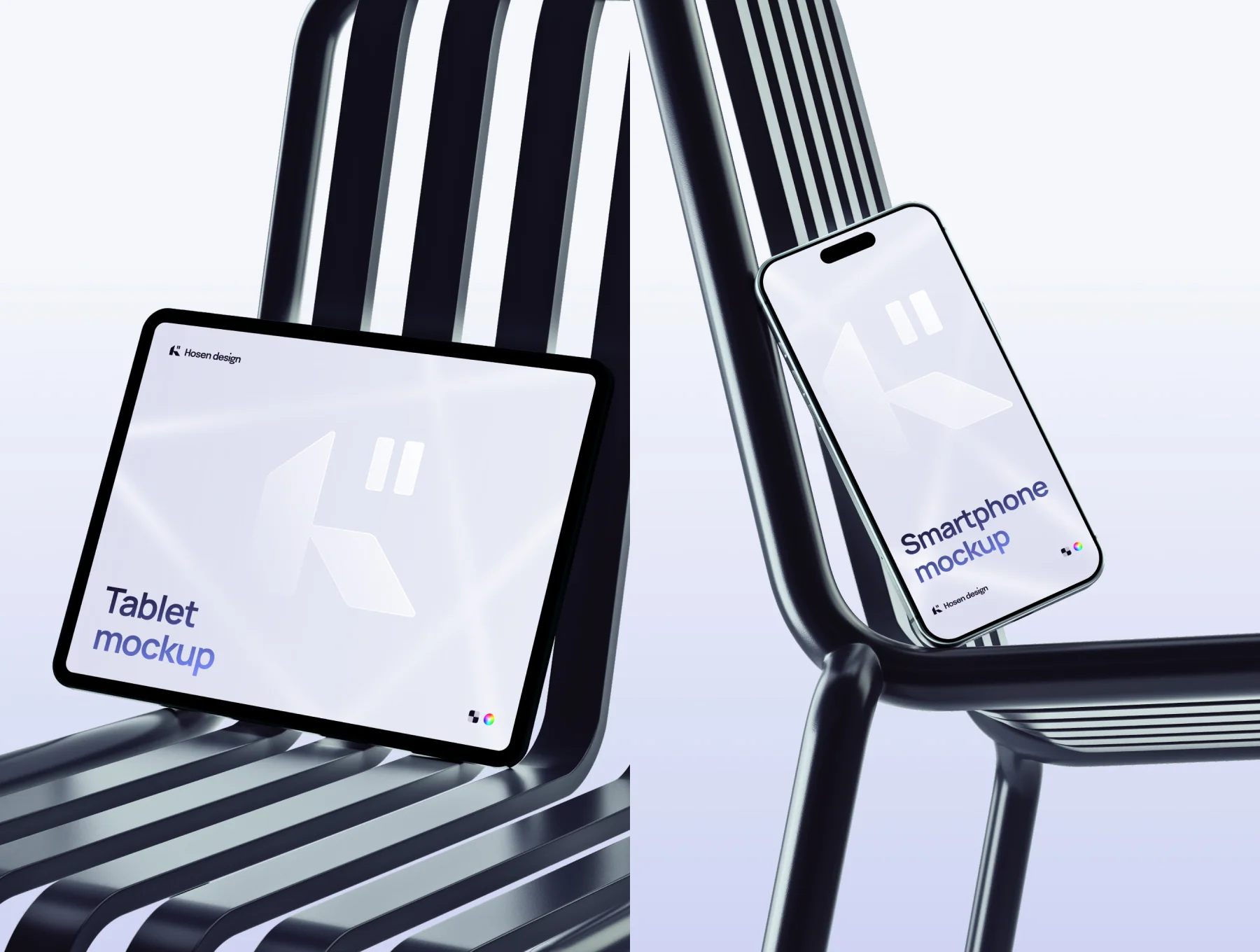 17 Device Mockups — Scene with a metal chair (PSD & FIG) 2