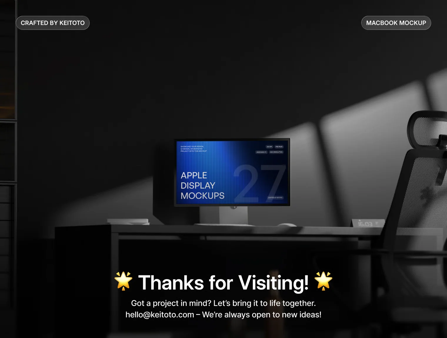 Apple Display Mockup — Architectural Desk PSD Scenes 4