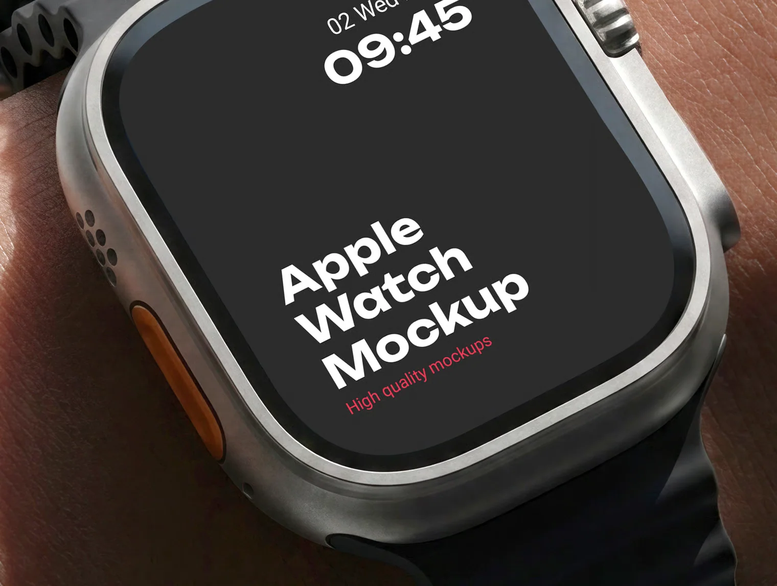 Apple Watch Ultra on a Wrist Mockup 3