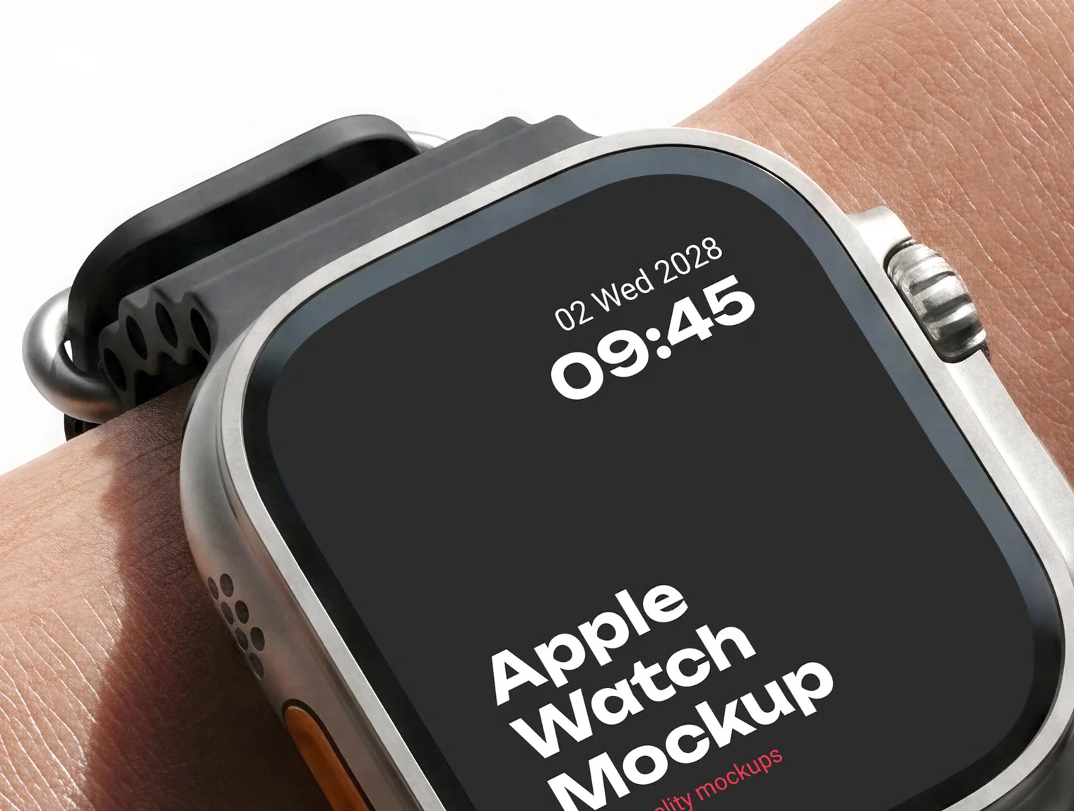 Apple Watch Ultra on a Wrist Mockup 4