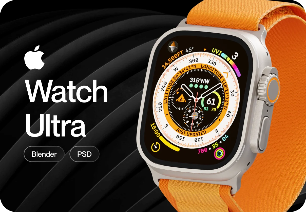 Apple Watch Ultra Mockup