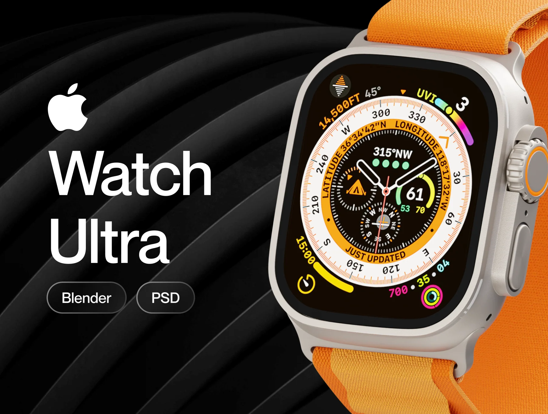 Apple Watch Ultra Mockup
