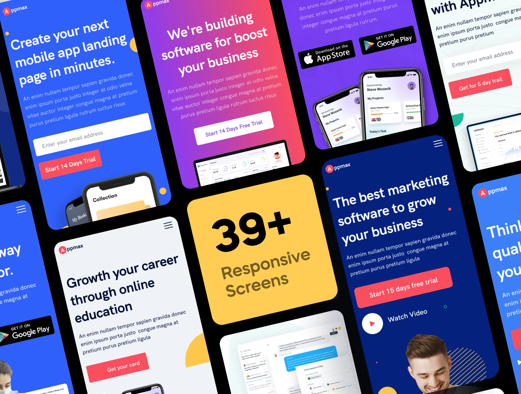 Appmax - Landing Page Design Template 4