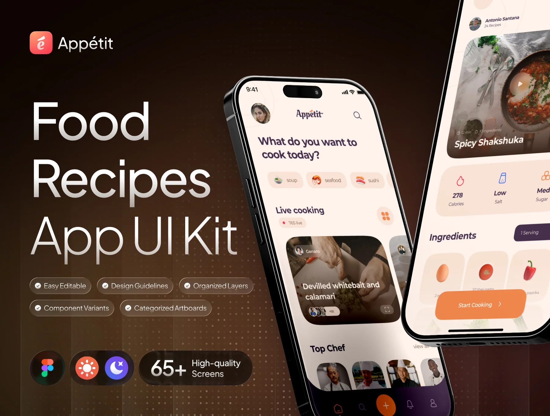 Appétit - Food Recipes App UI Kit