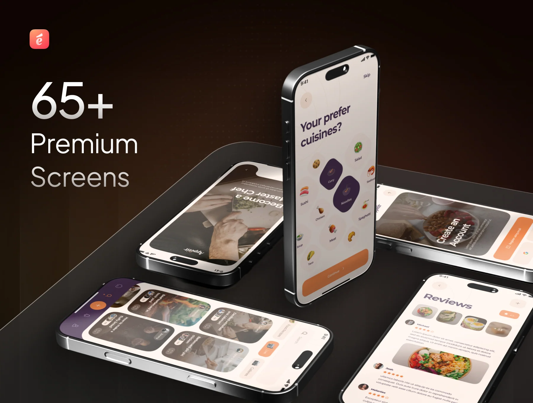 Appétit - Food Recipes App UI Kit 2