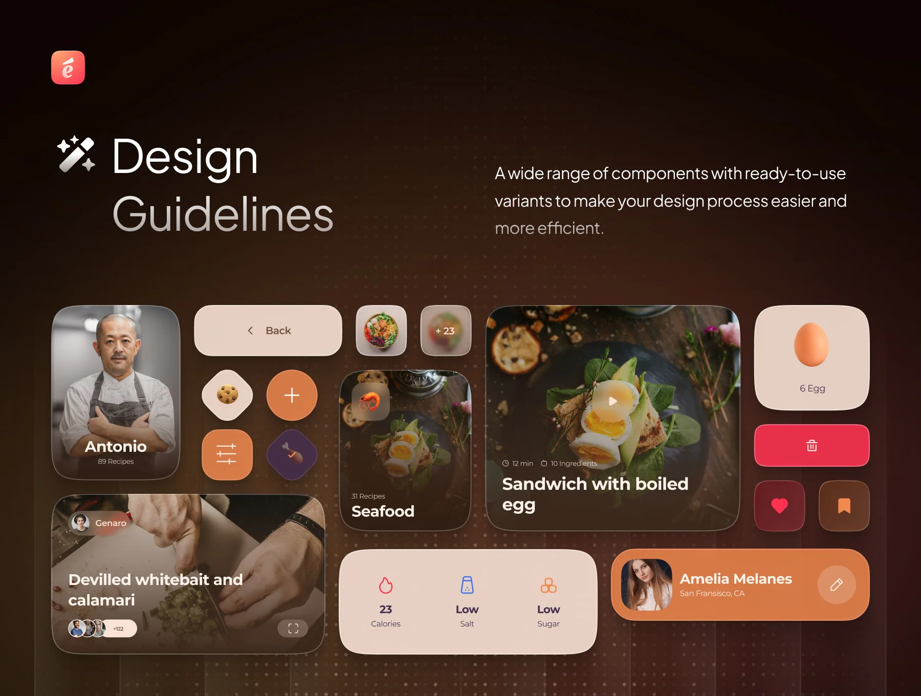 Appétit - Food Recipes App UI Kit 3