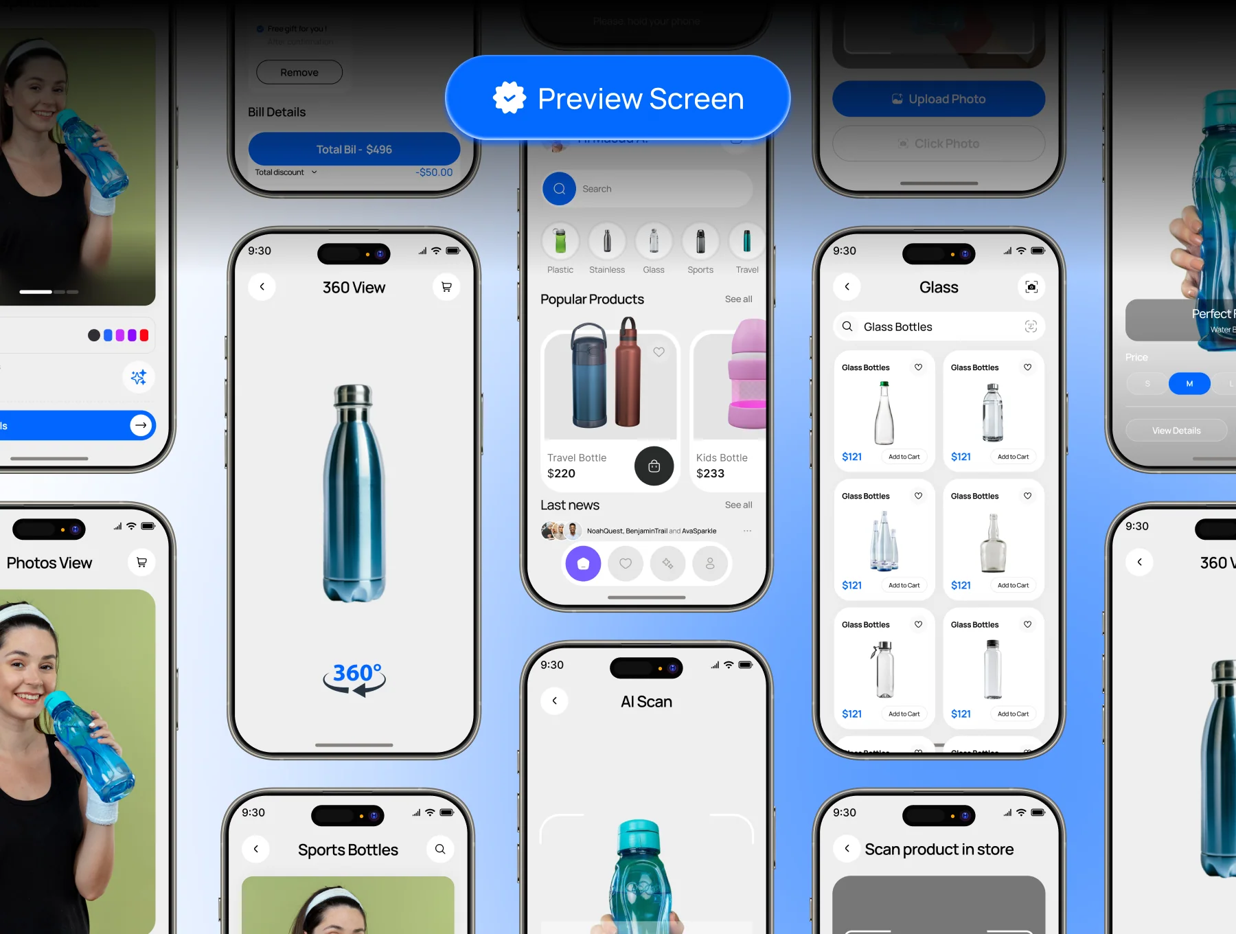 AquaLyfe – Water Bottle Store Mobile App UI Kit 6