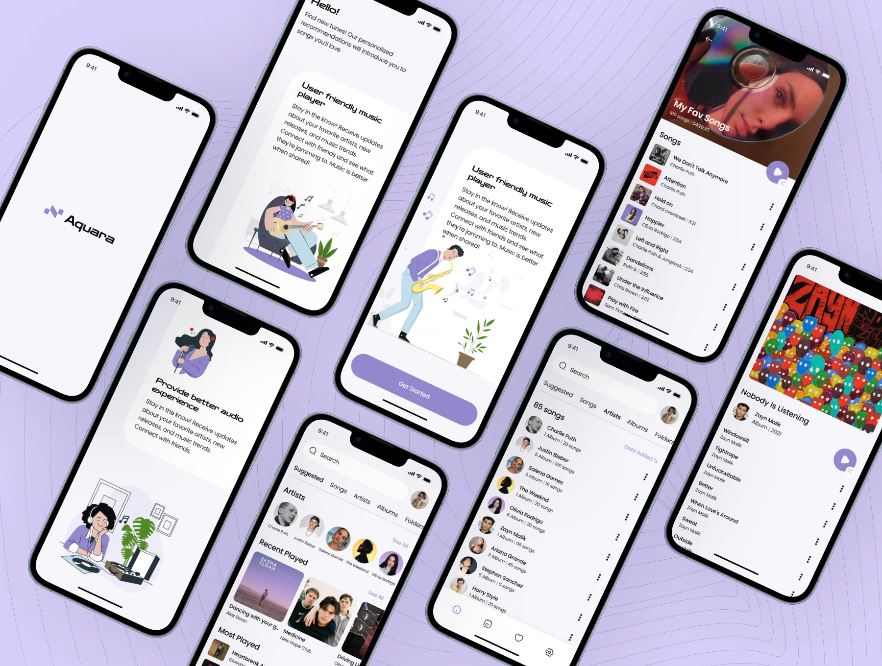 Aquara - Music App UI Kit 6
