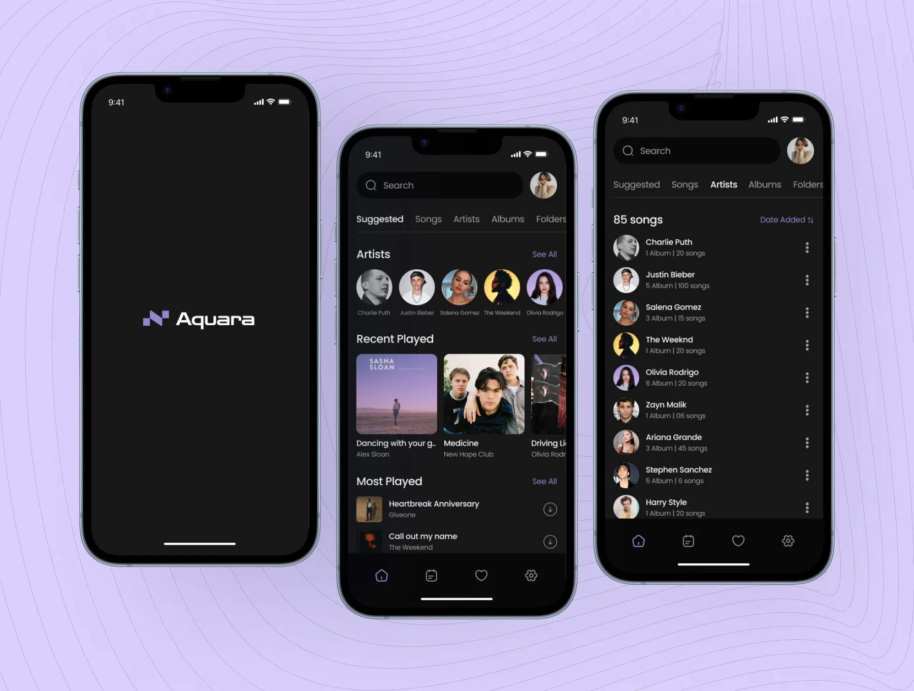 Aquara - Music App UI Kit 7