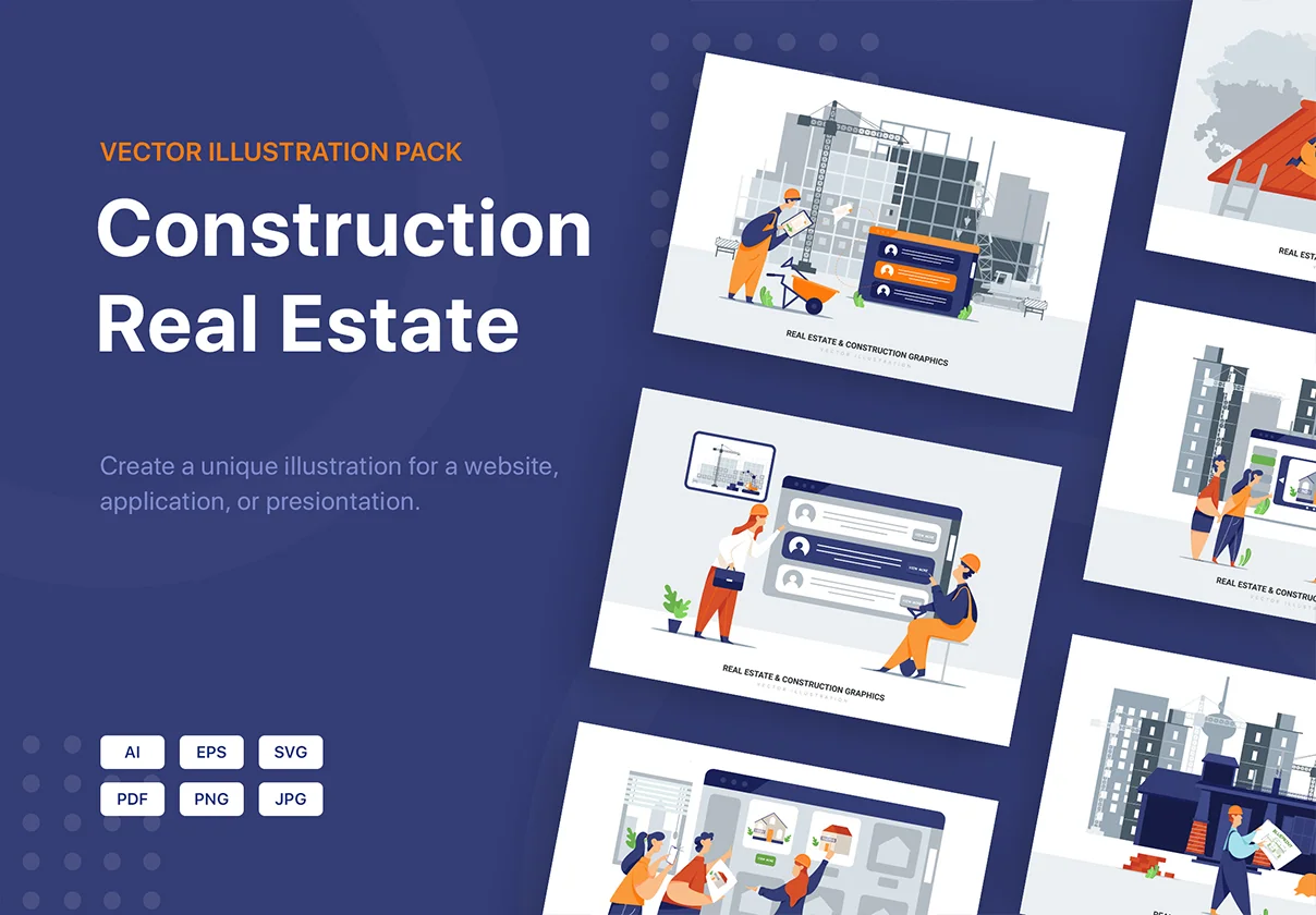 Aquarius - Real Estate & Construction Vector Scenes
