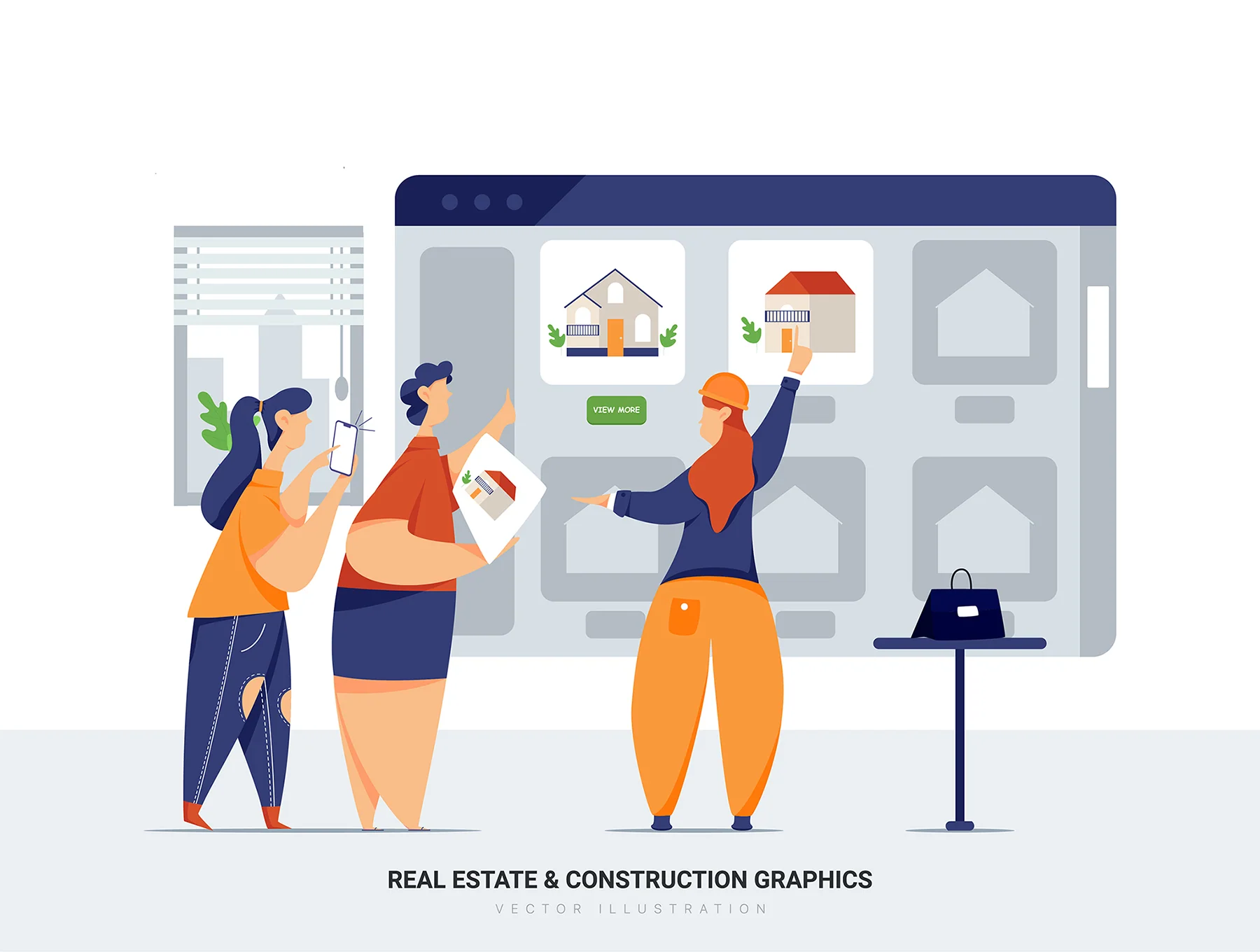 Aquarius - Real Estate & Construction Vector Scenes 10