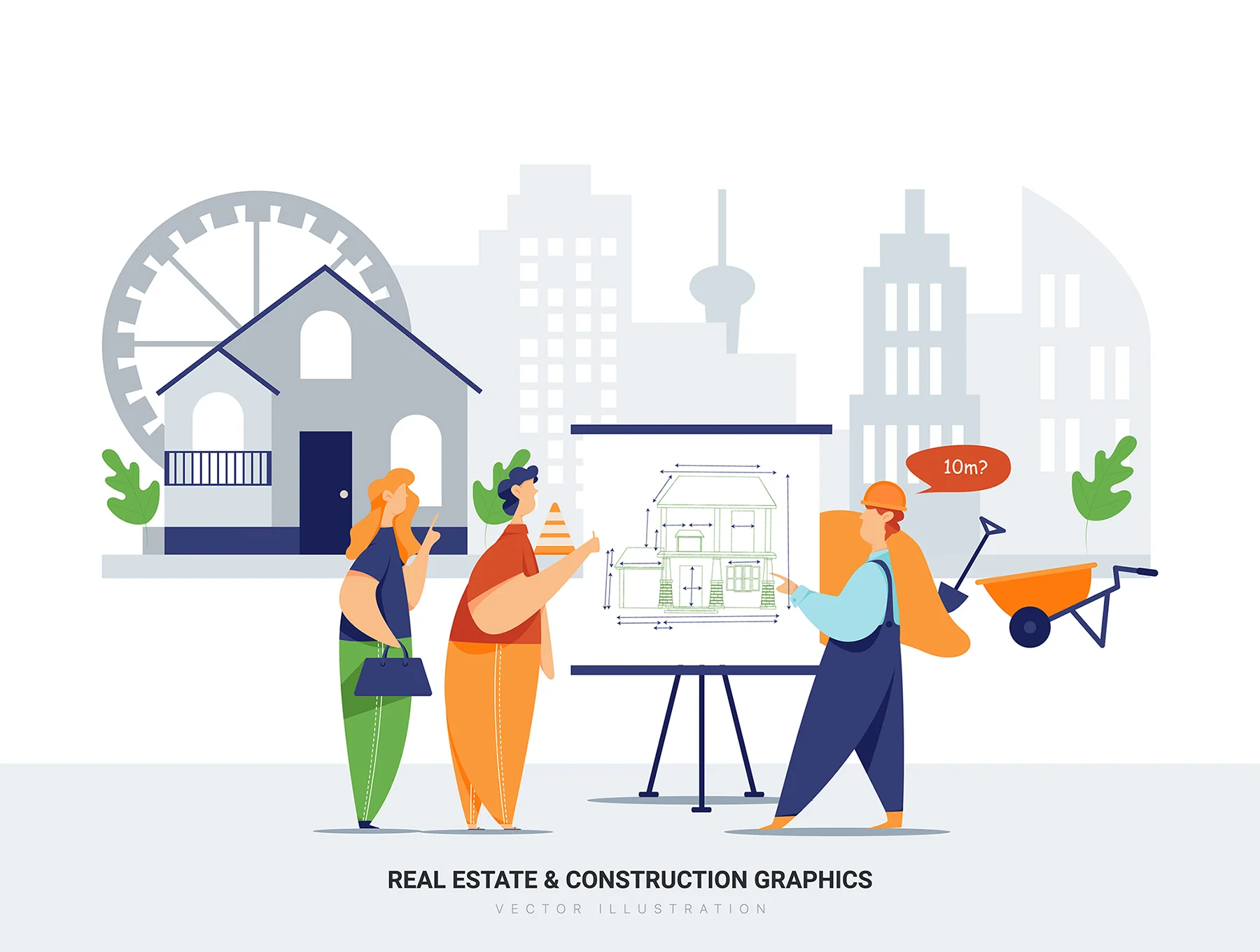 Aquarius - Real Estate & Construction Vector Scenes 6
