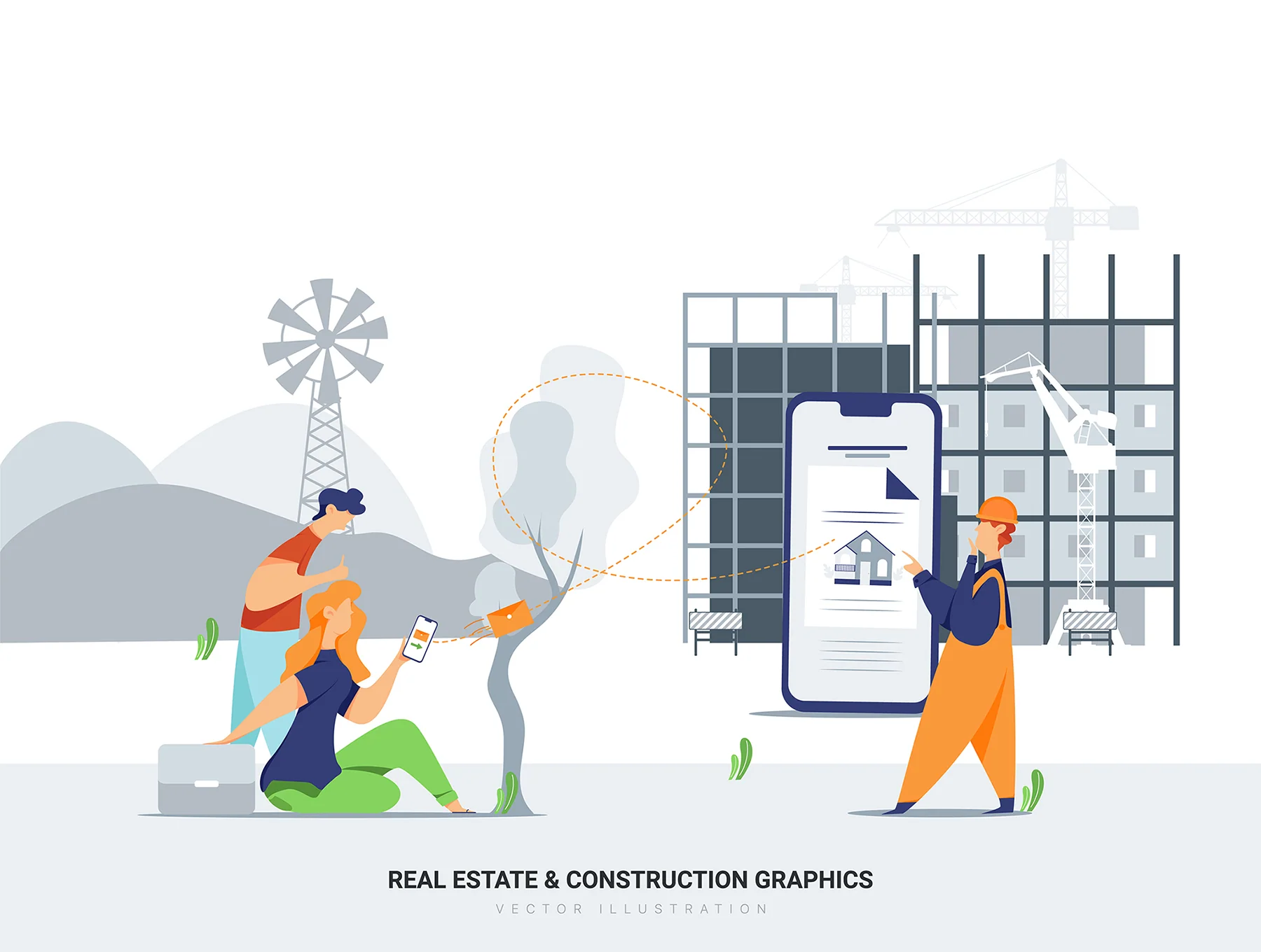 Aquarius - Real Estate & Construction Vector Scenes 7