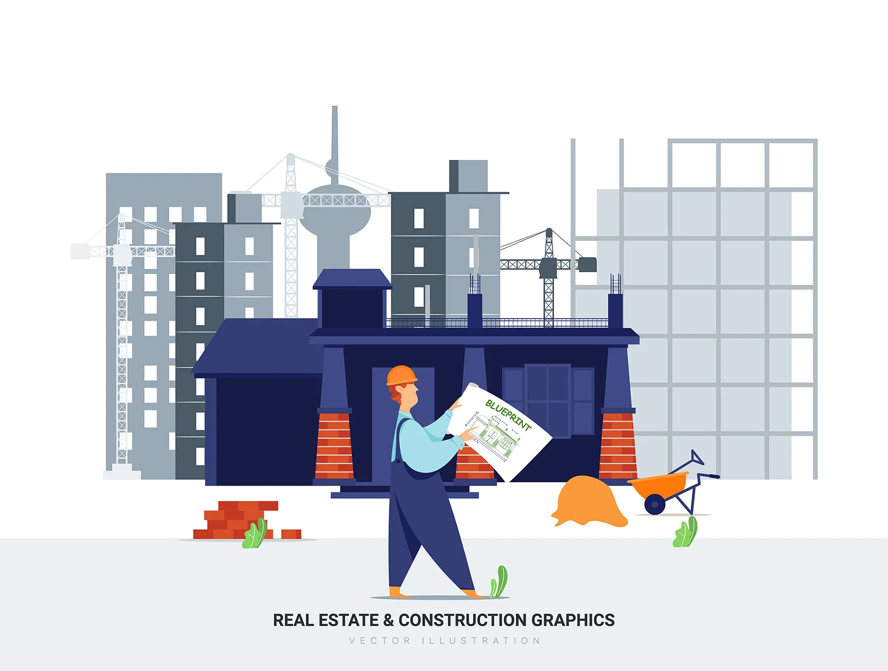 Aquarius - Real Estate & Construction Vector Scenes 8