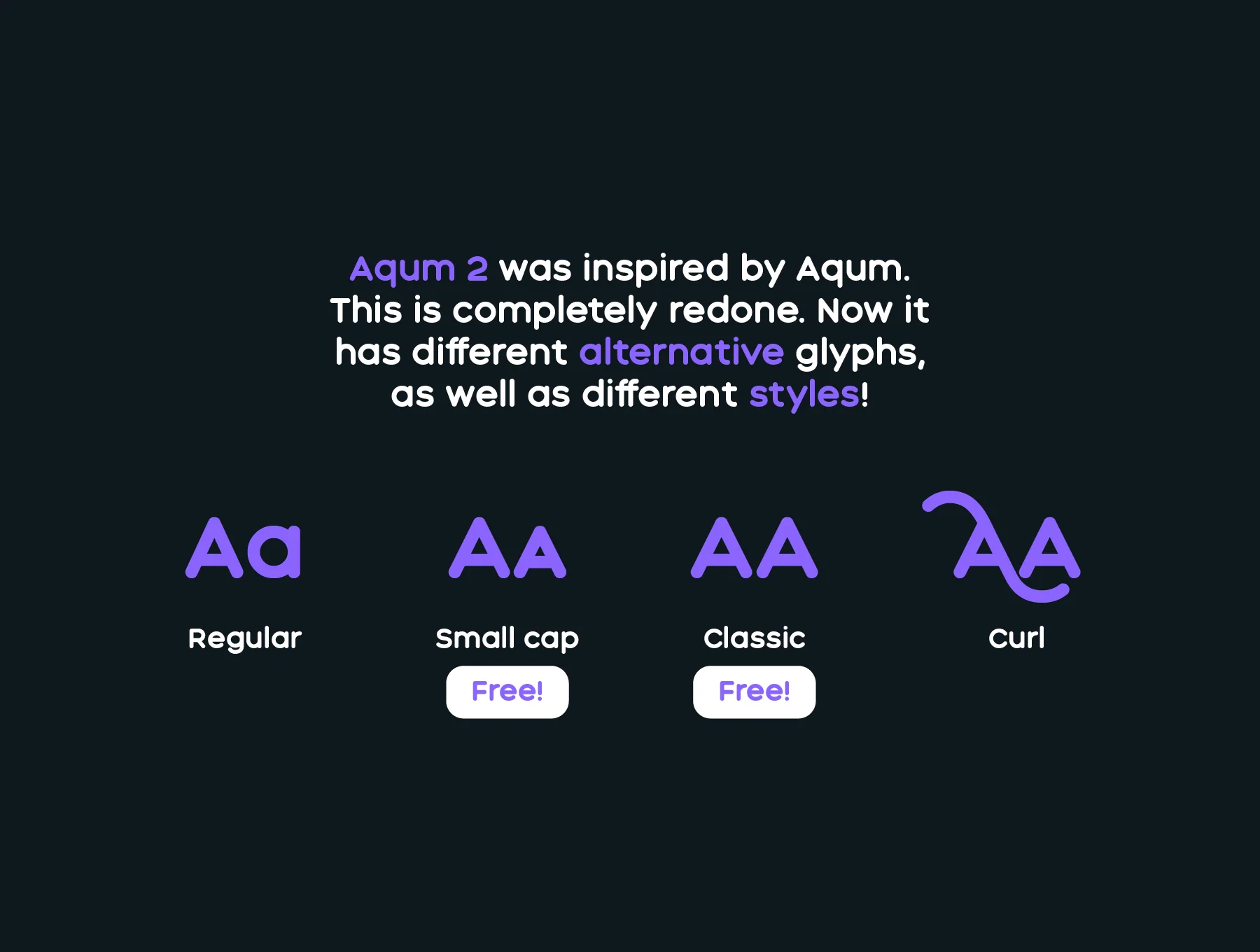 Aqum 2 - rounded font family 2