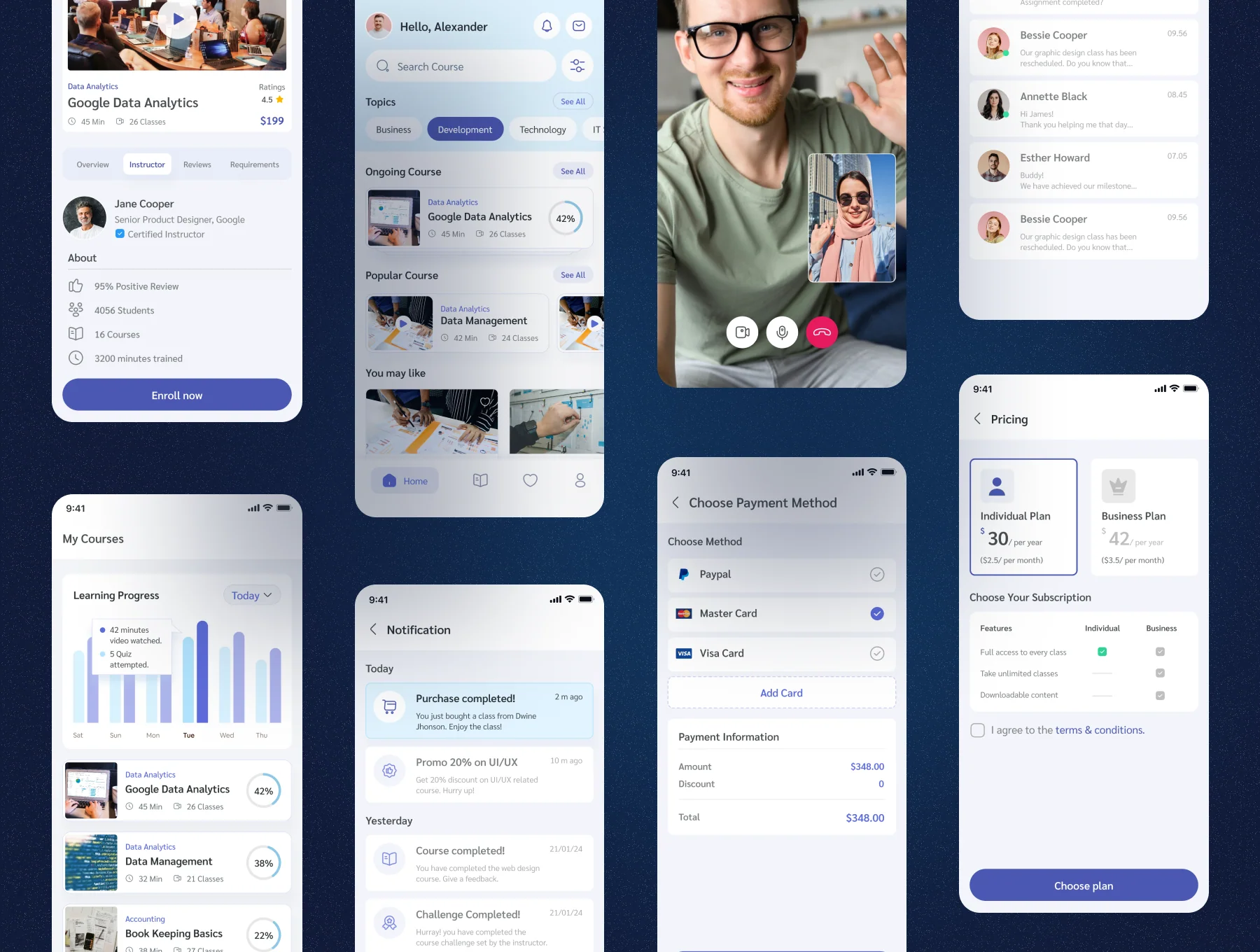 ARC E-Learning & Online Class App UI Kit 4