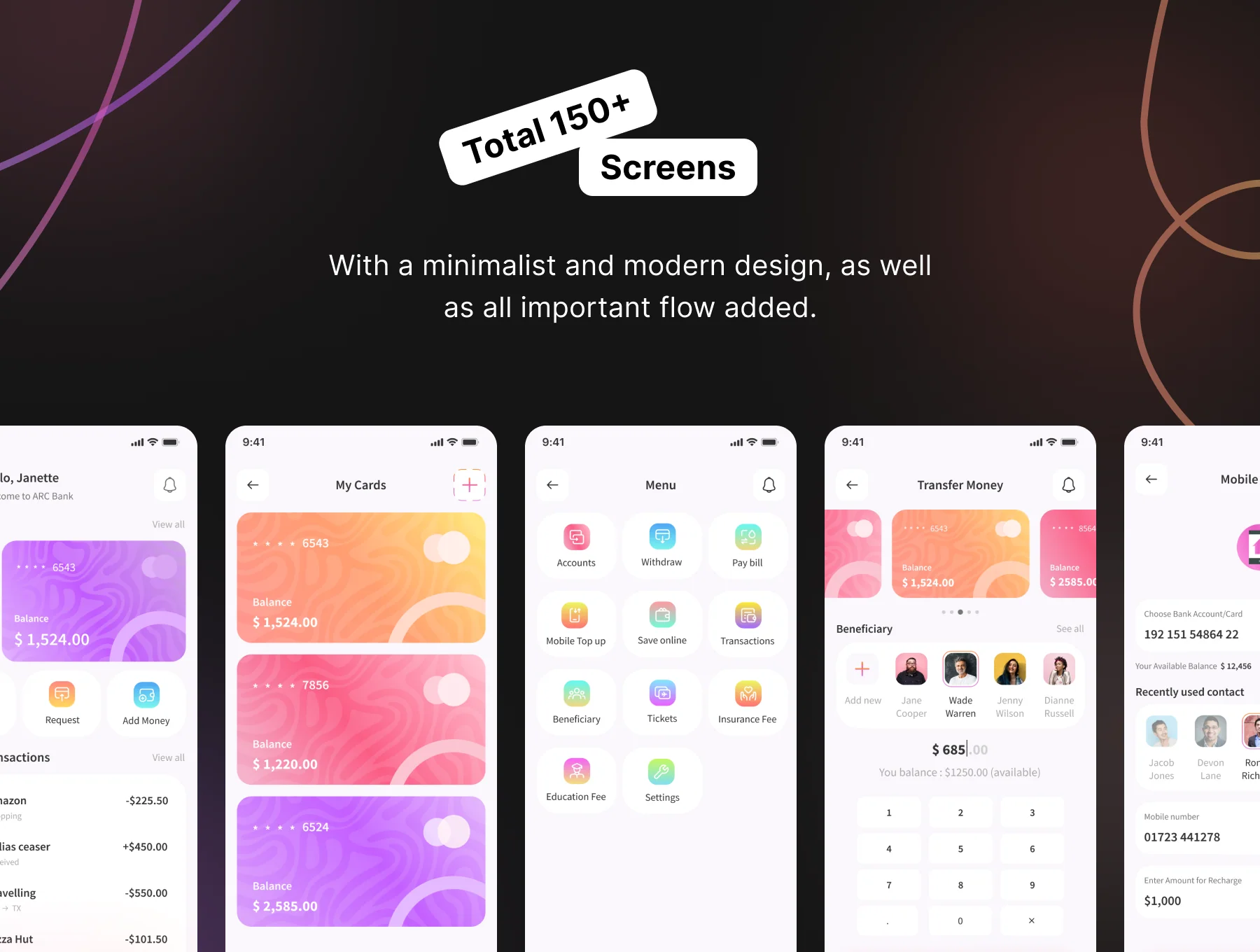 ARC - Mobile Banking UI Kit App 4