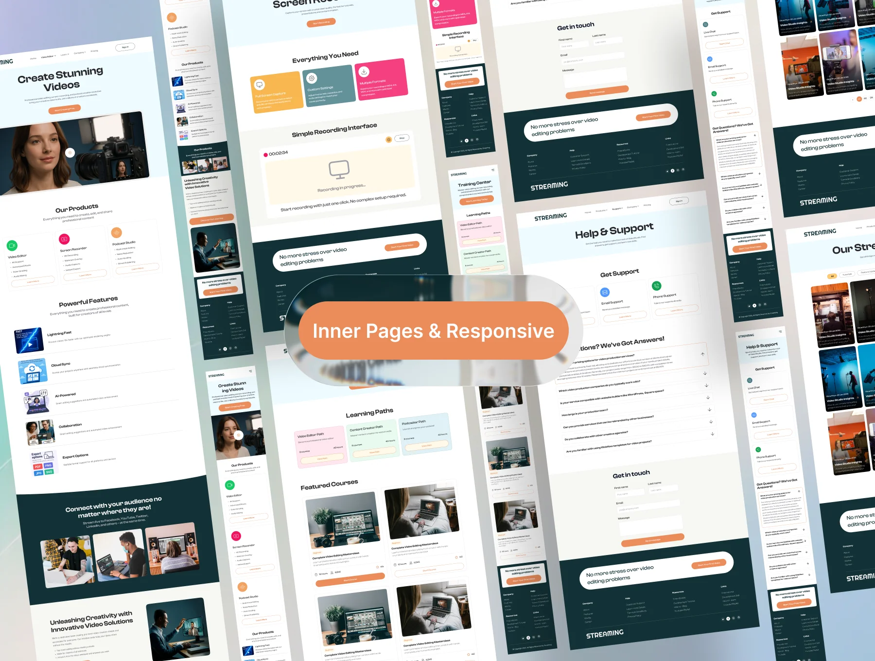 ARC - Video Editor SaaS Website Template UI Kit 2
