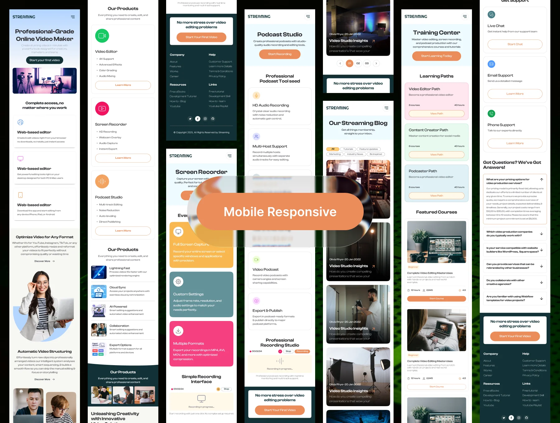 ARC - Video Editor SaaS Website Template UI Kit 3
