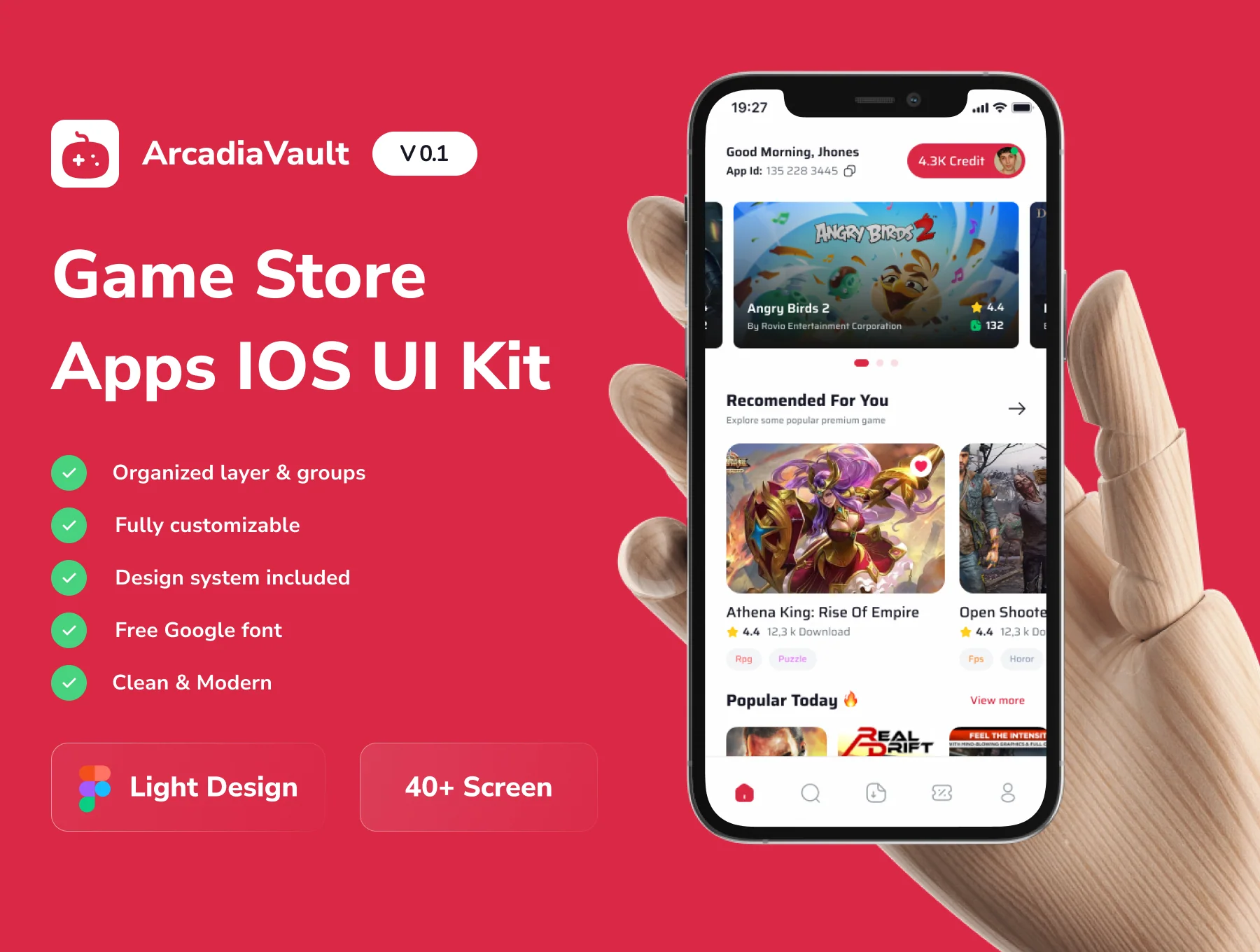 ArcadiaVault - Game Store Mobile App UI Kit