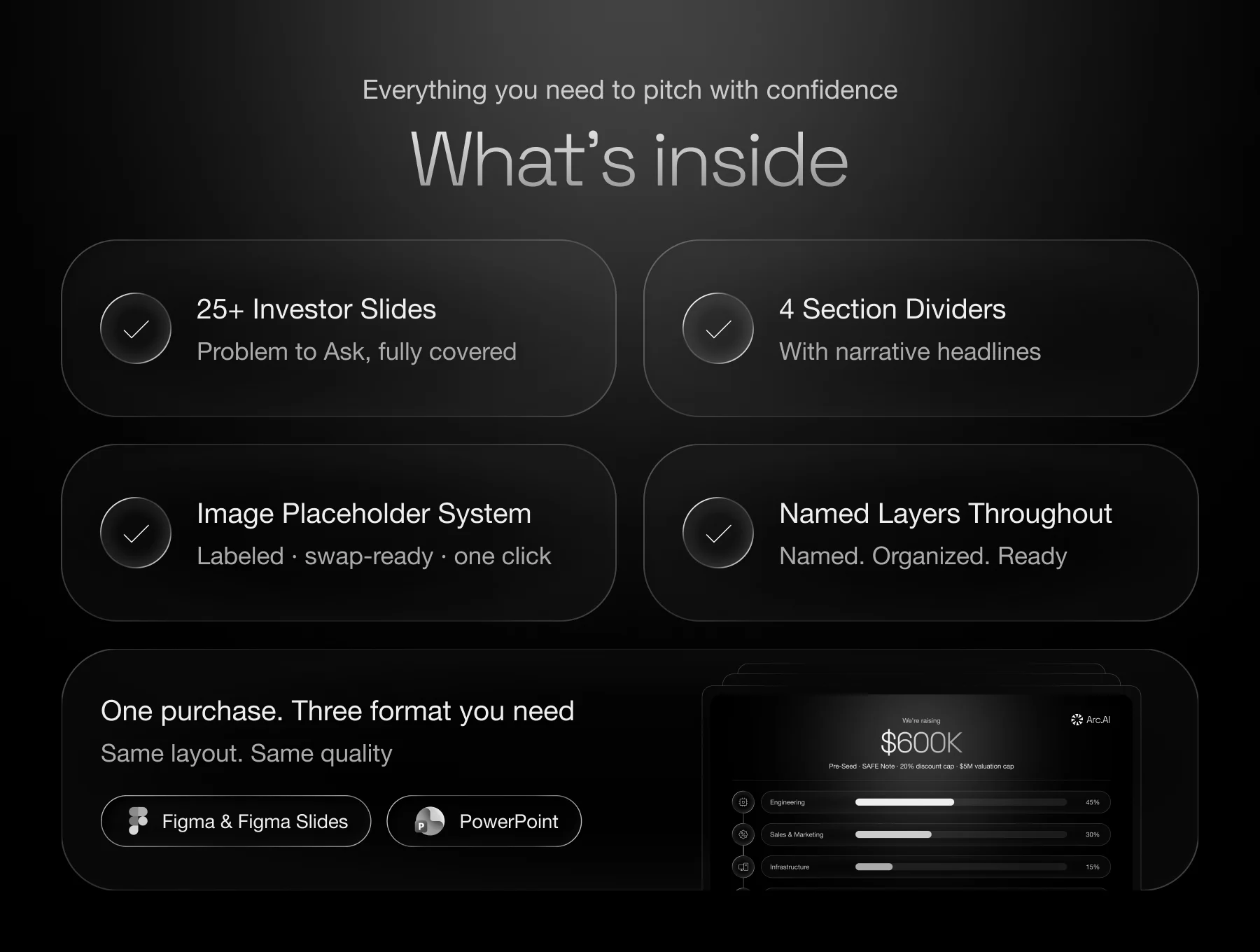ArcAI Dark SaaS Investor Pitch Deck for Startups 8
