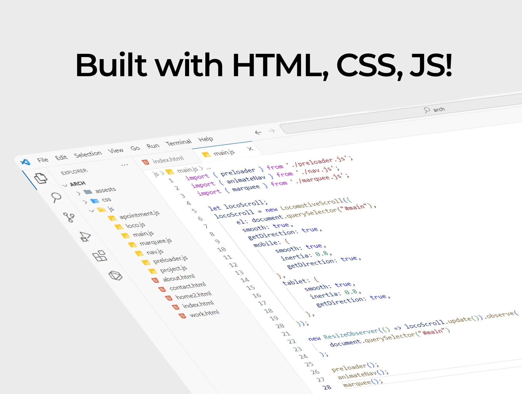 Arch | Coded Website Template