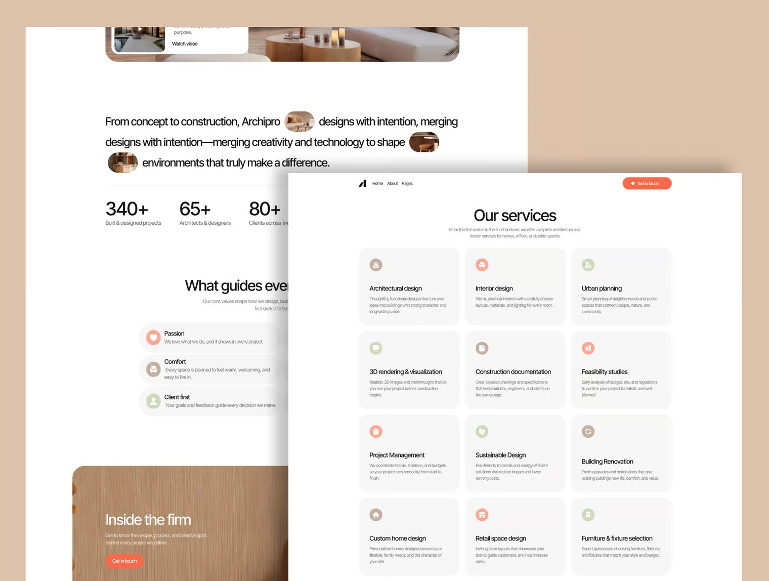 Architecture & Interior Design Studio Website Template 3