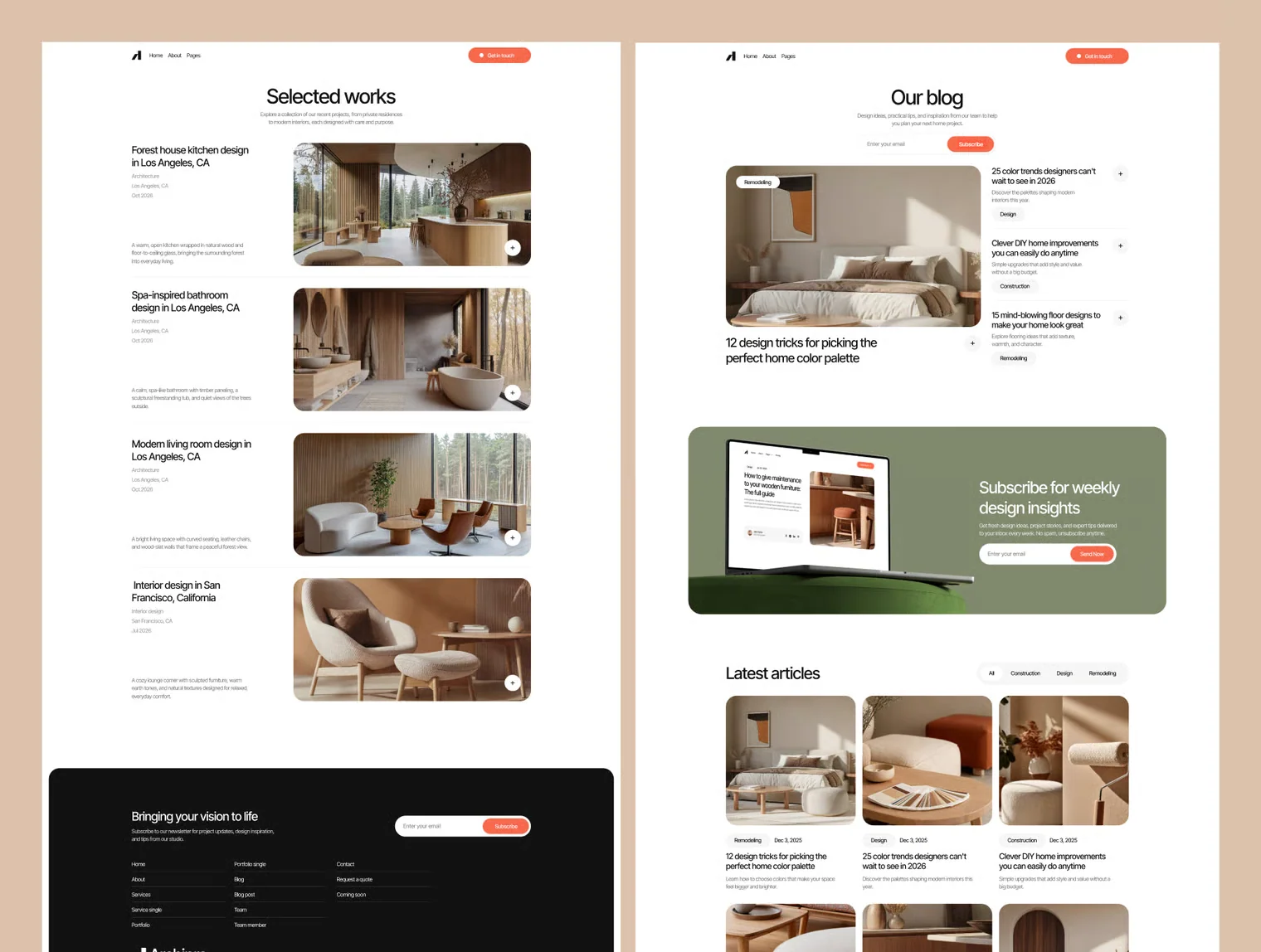 Architecture & Interior Design Studio Website Template 6