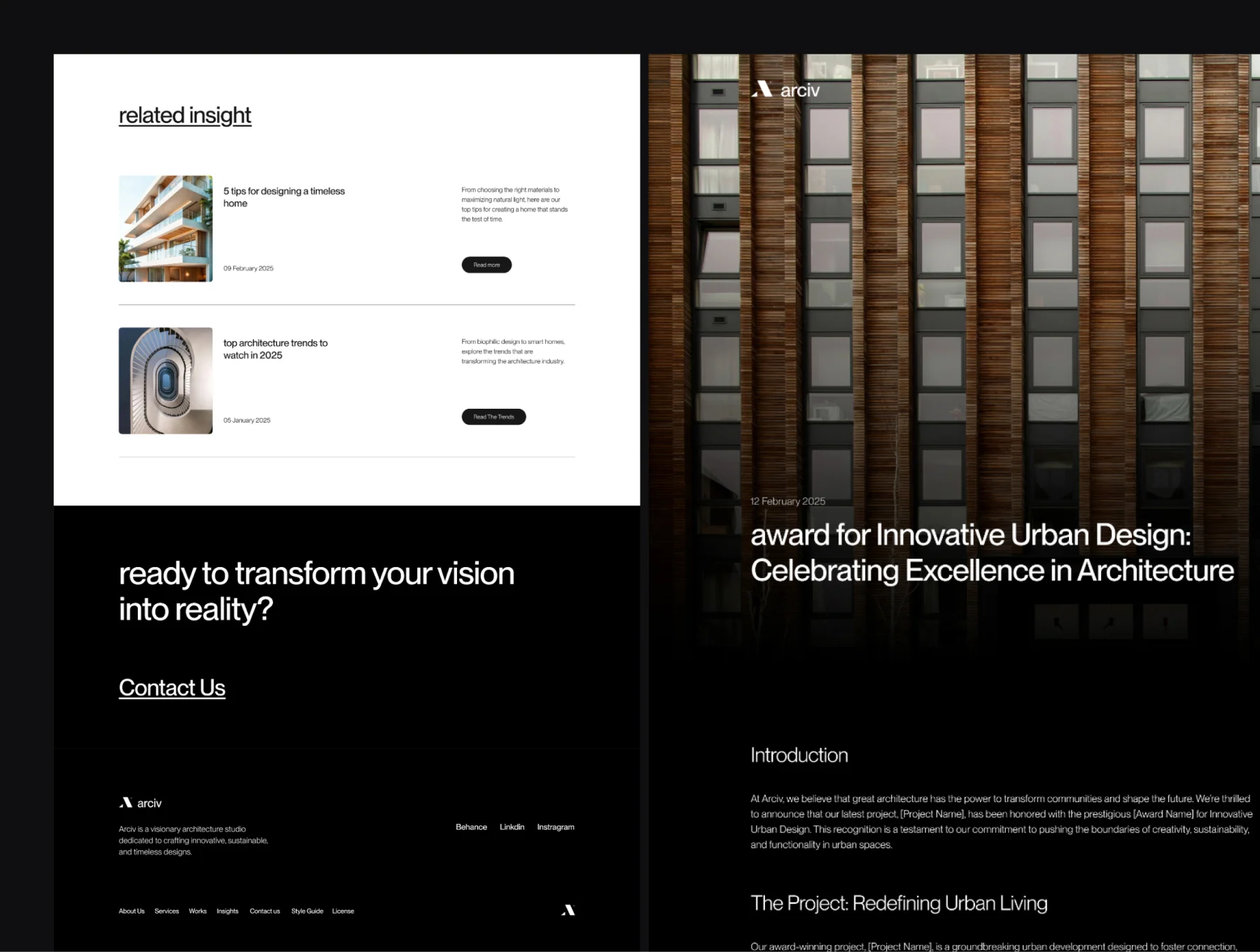 Arciv | Architecture Studio Website 2