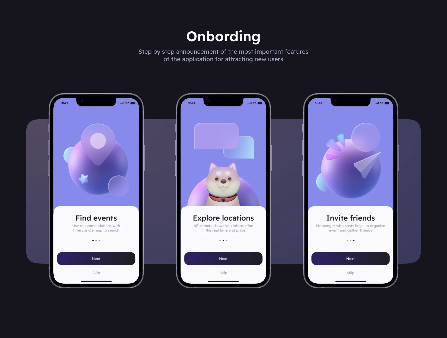 AREA – AR city guide app & design UI kit 3